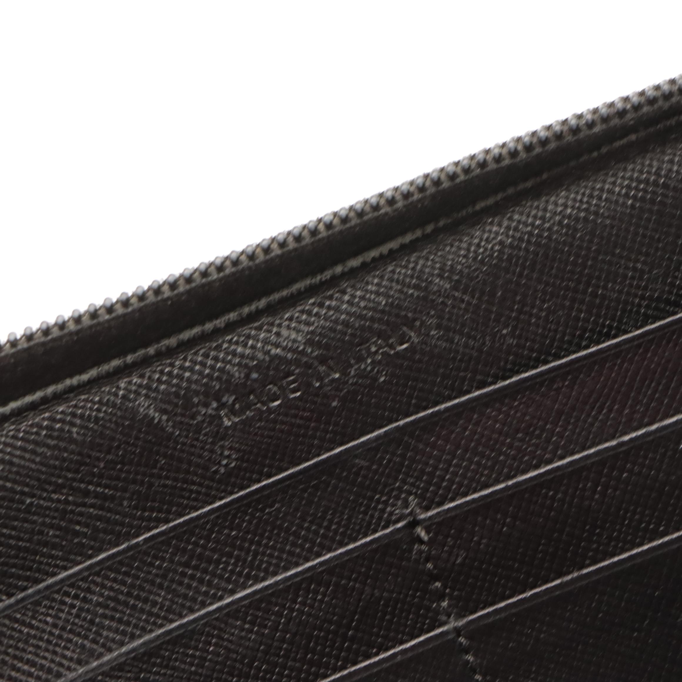Prada Zip Around Wallet M506 in Black Tessuto Nylon