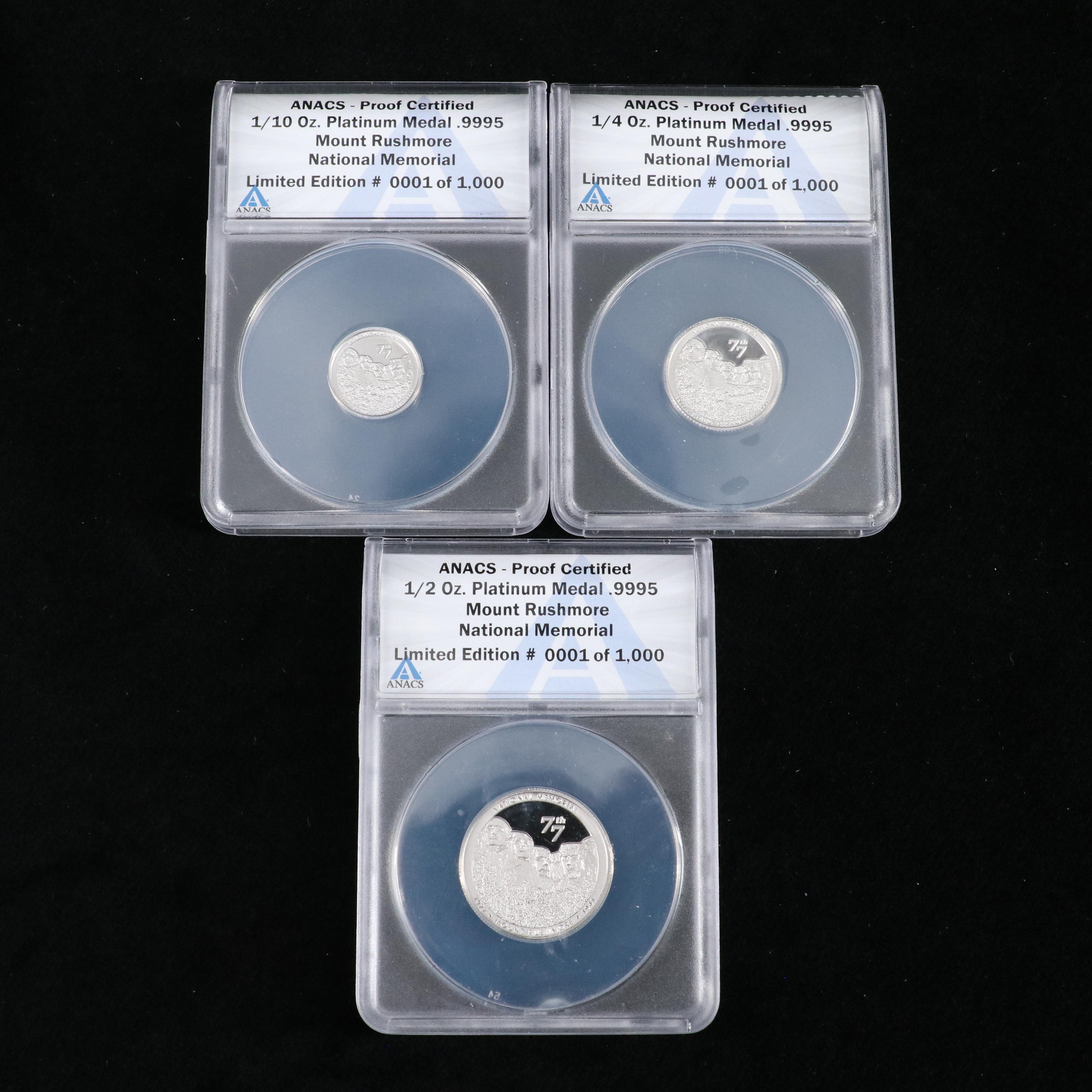Mount Rushmore Platinum Medal Set #1 of 1000