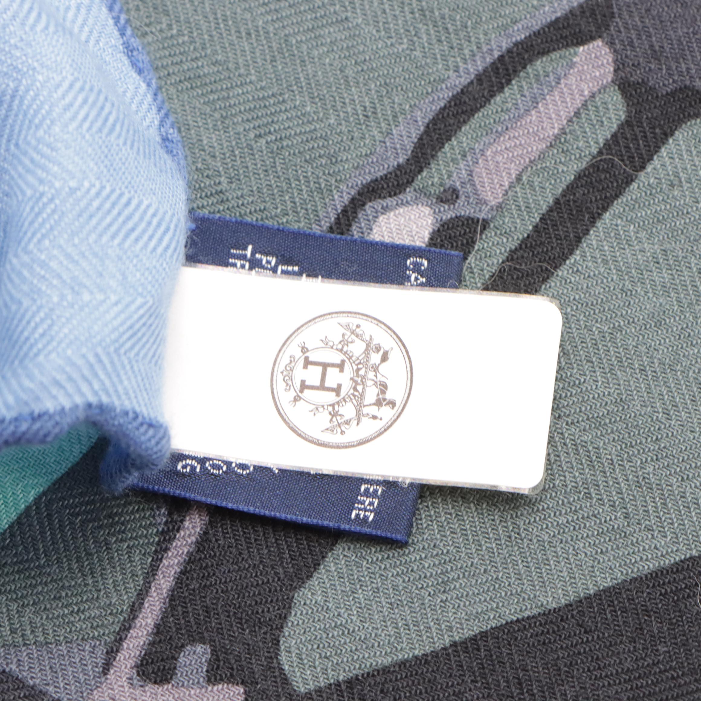 Hermès "High Flyer" Silk and Cashmere Shawl Scarf 140 in Box, With Tag