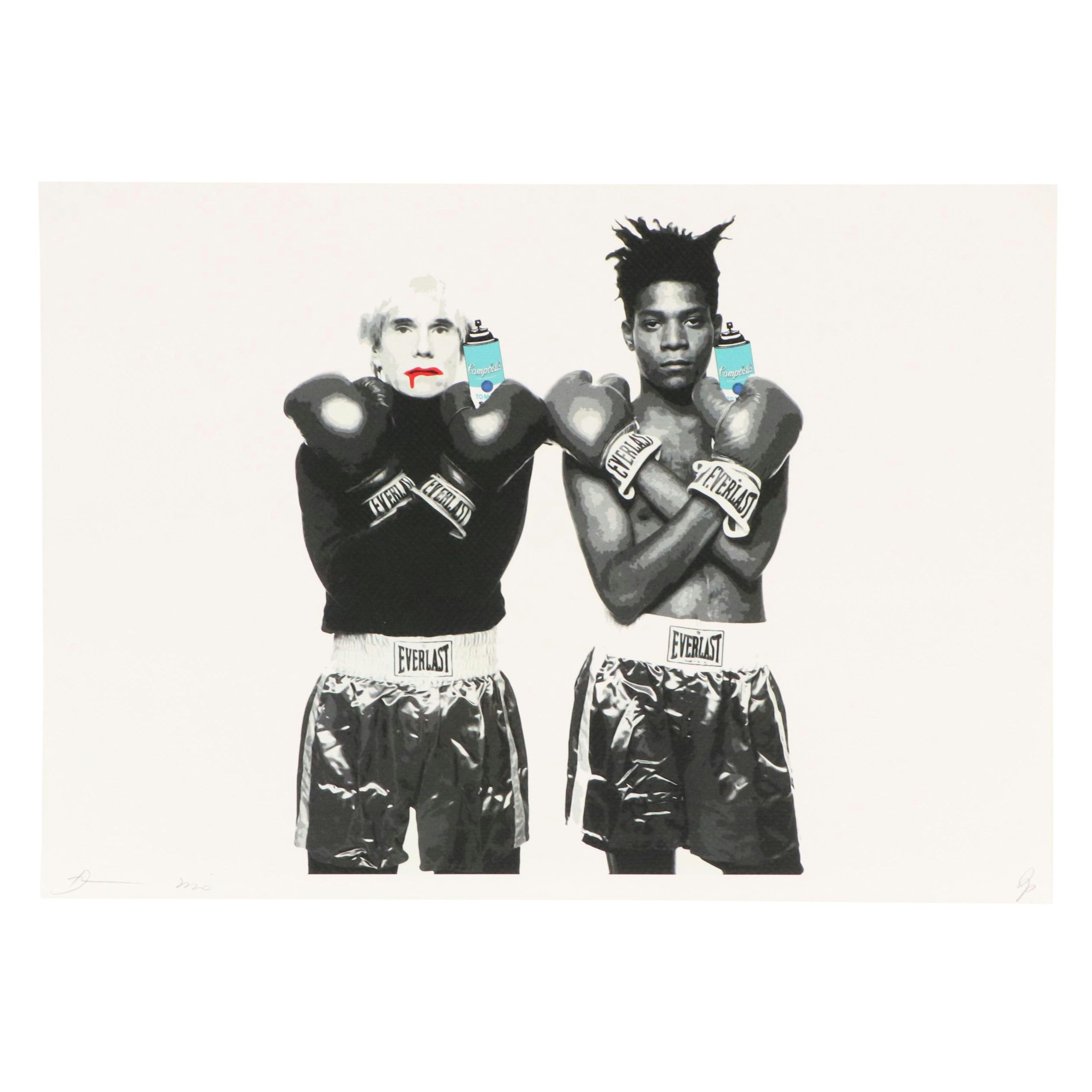 Death NYC Graphic Digital Print Featuring Andy Warhol and Basquiat, 21st Century