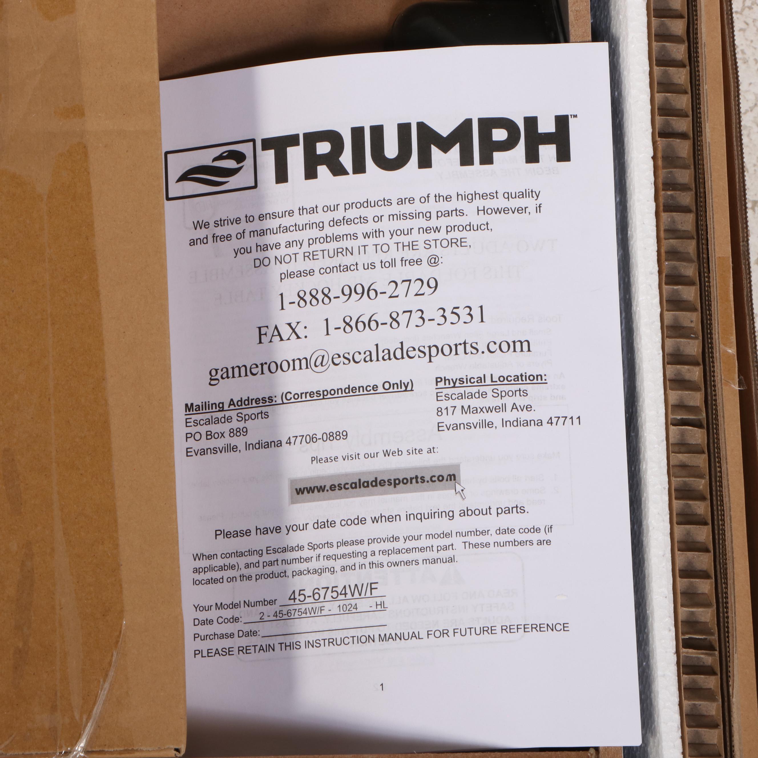 Triumph "Play N' Stow" 60" Air Hockey Table