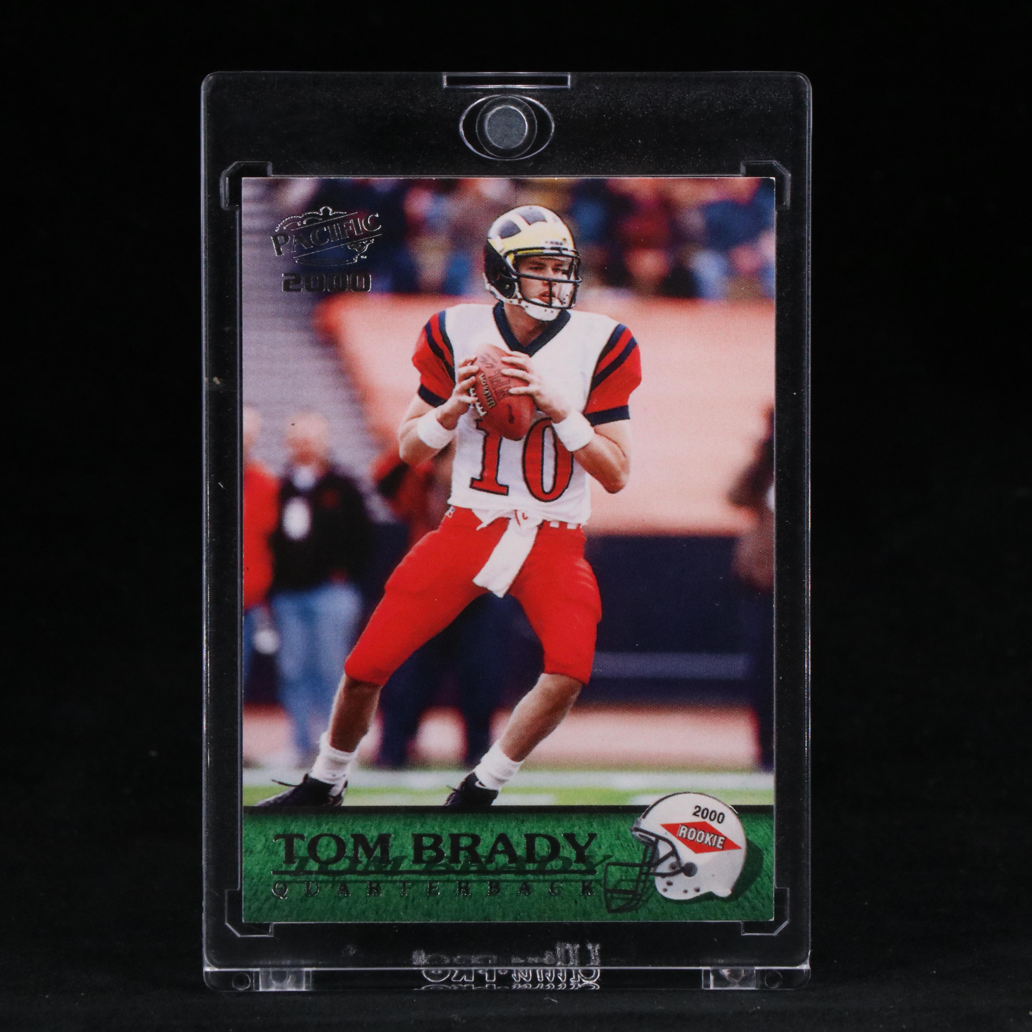 2000 Pacific Tom Brady Michigan Wolverines Rookie Football Card