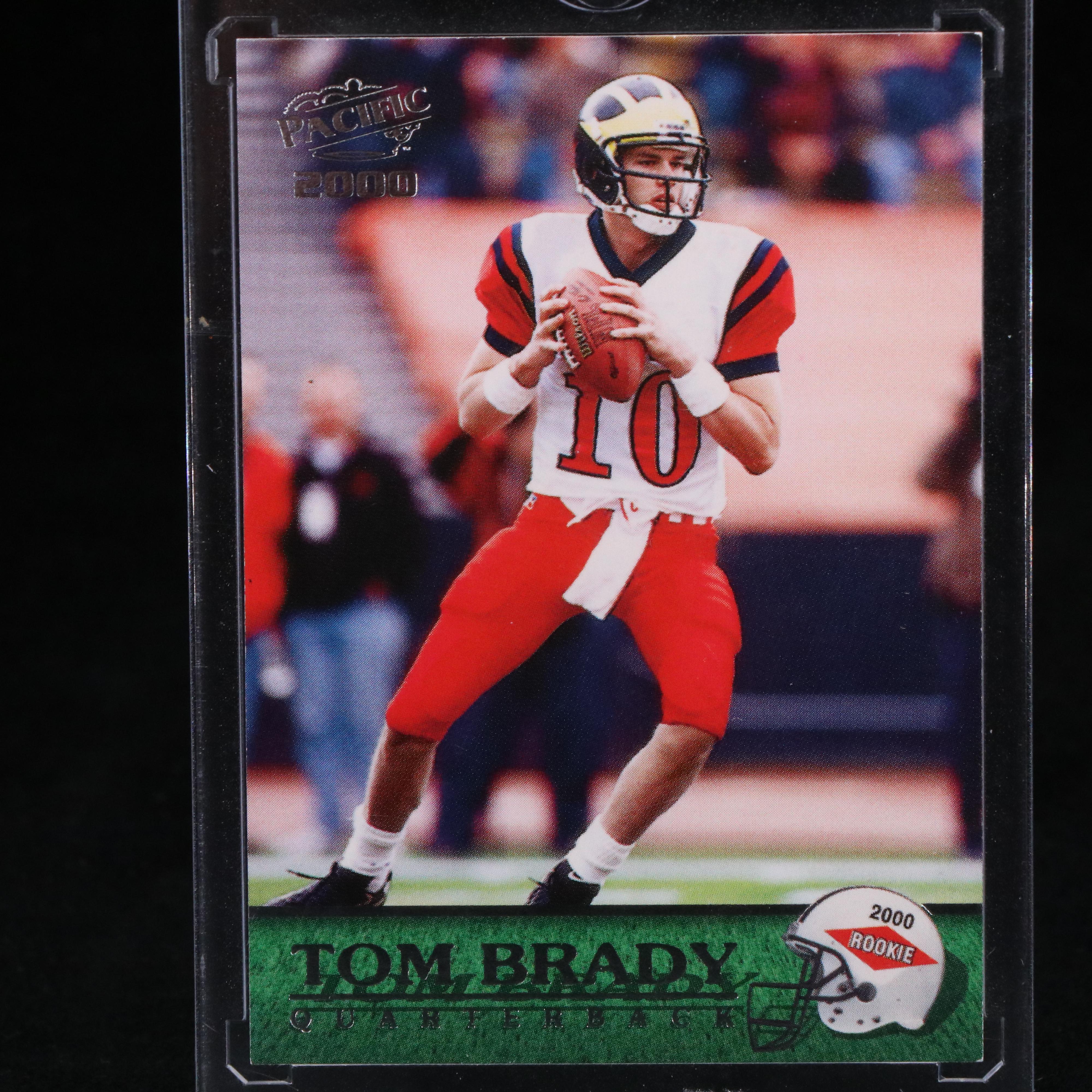 2000 Pacific Tom Brady Michigan Wolverines Rookie Football Card