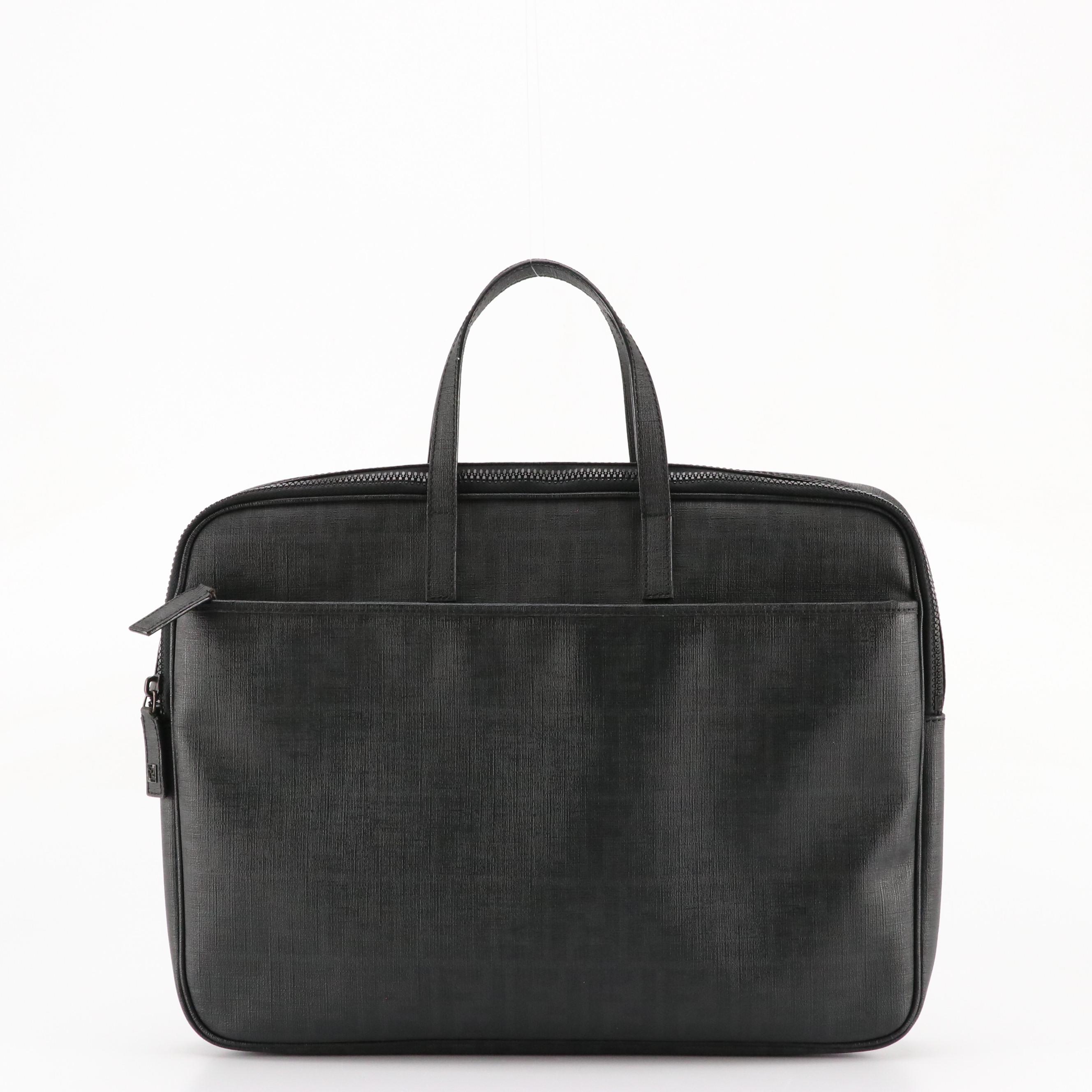 Fendi Business/Laptop Bag in Black FF Canvas