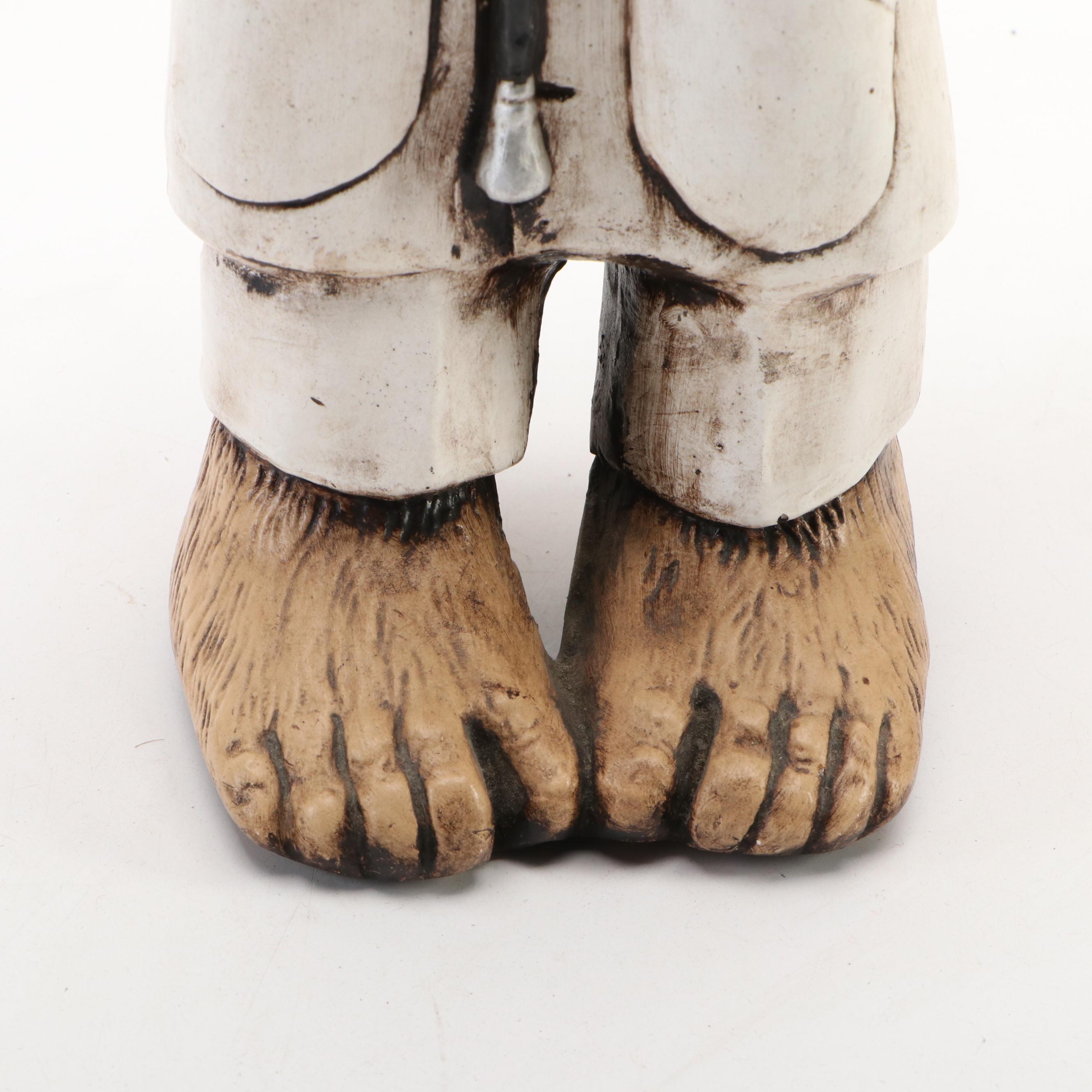 Resin Chimp Doctor with Howe Scale Arm and Carved Bamboo Back Scratcher