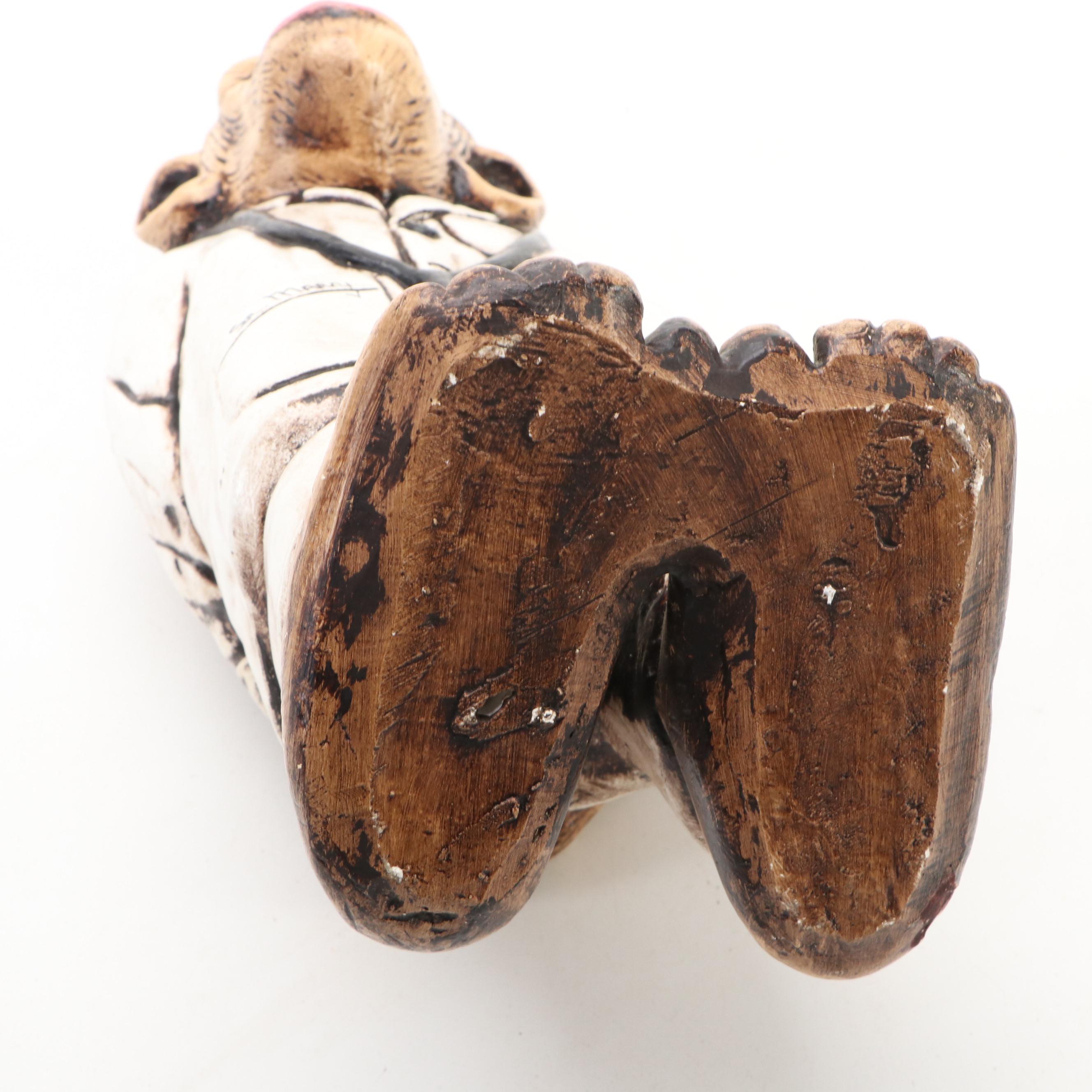 Resin Chimp Doctor with Howe Scale Arm and Carved Bamboo Back Scratcher