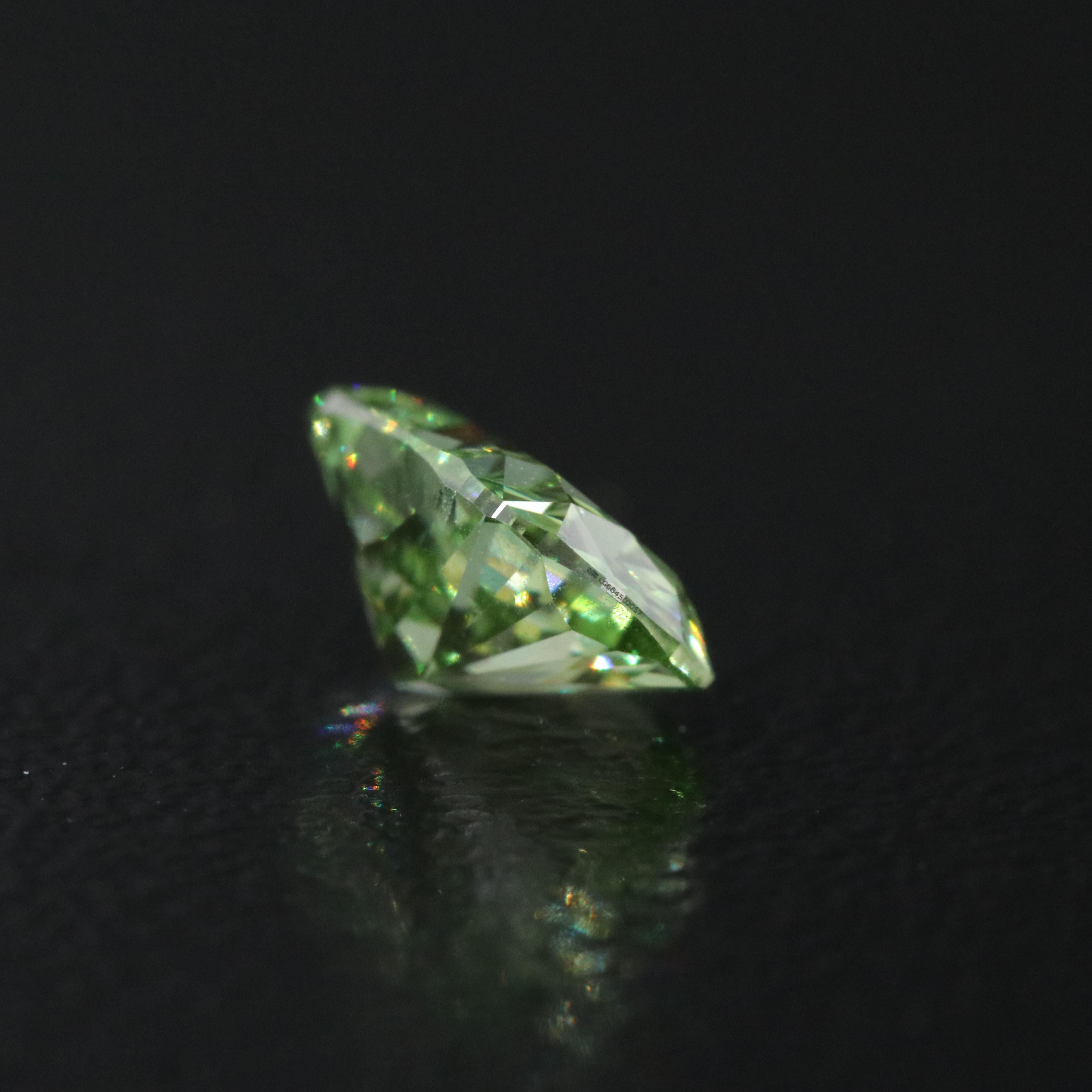 Loose 1.01 CT Lab Grown Fancy Green Diamond with IGI Report