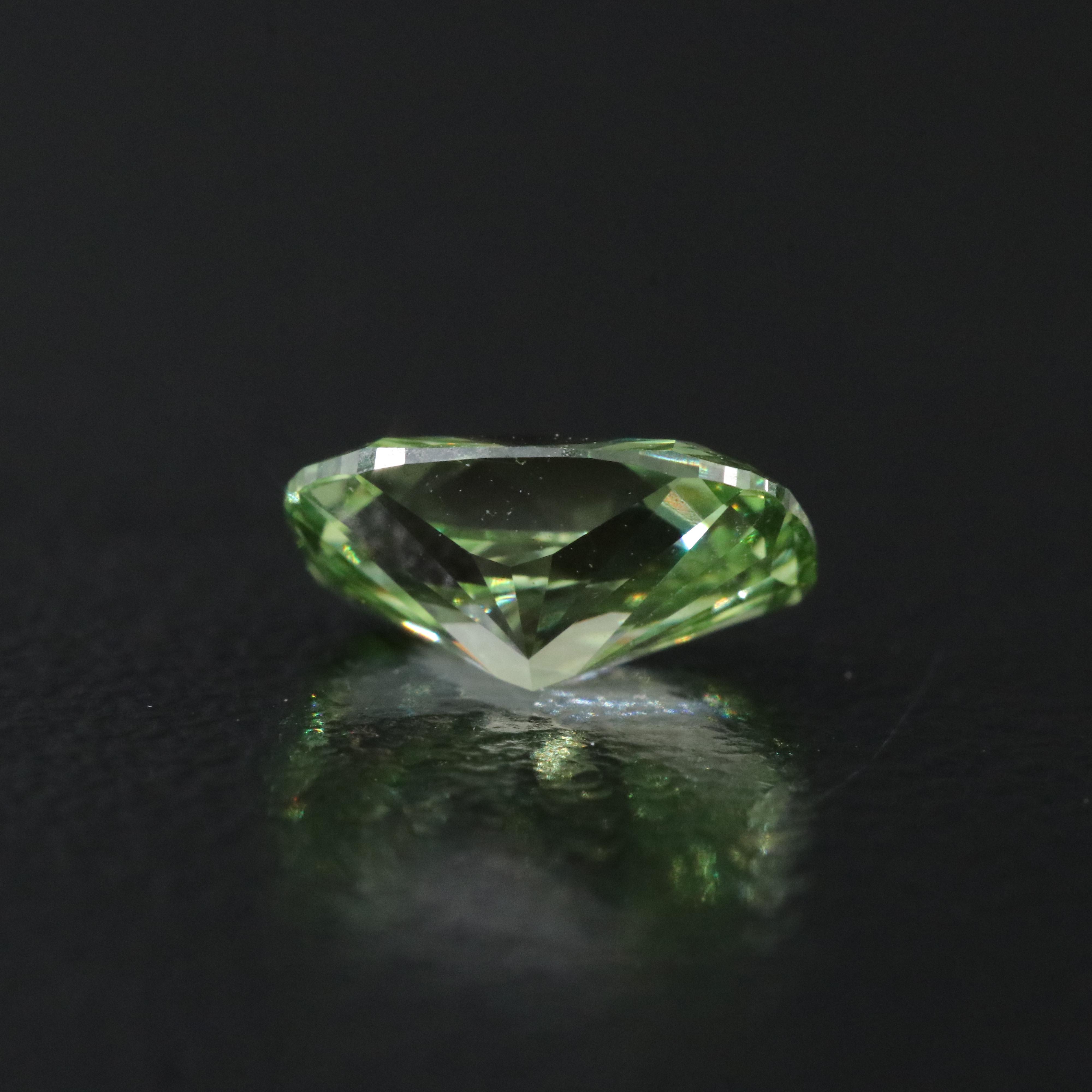 Loose 1.01 CT Lab Grown Fancy Green Diamond with IGI Report