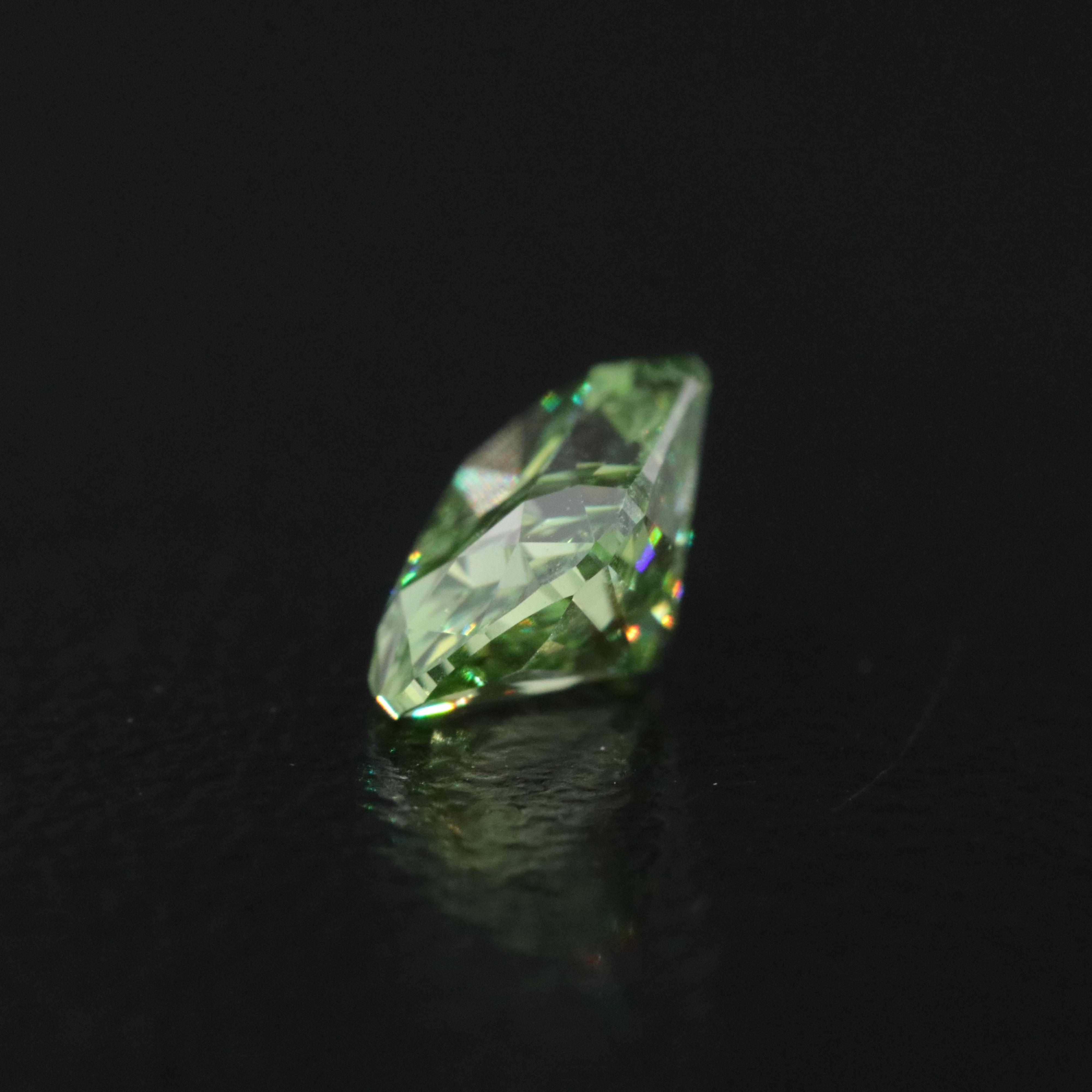 Loose 1.01 CT Lab Grown Fancy Green Diamond with IGI Report