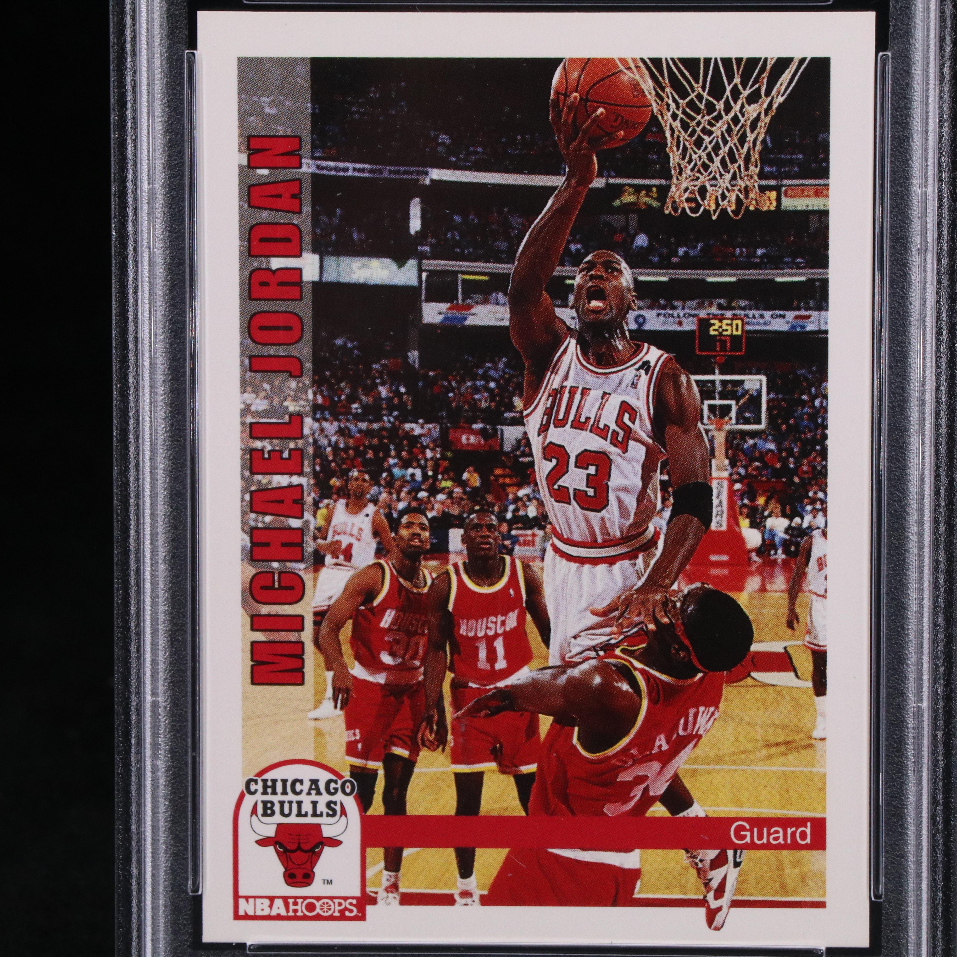 1992 NBA Hoops Michael Jordan Chicago Bulls Basketball Card Graded PSA 9
