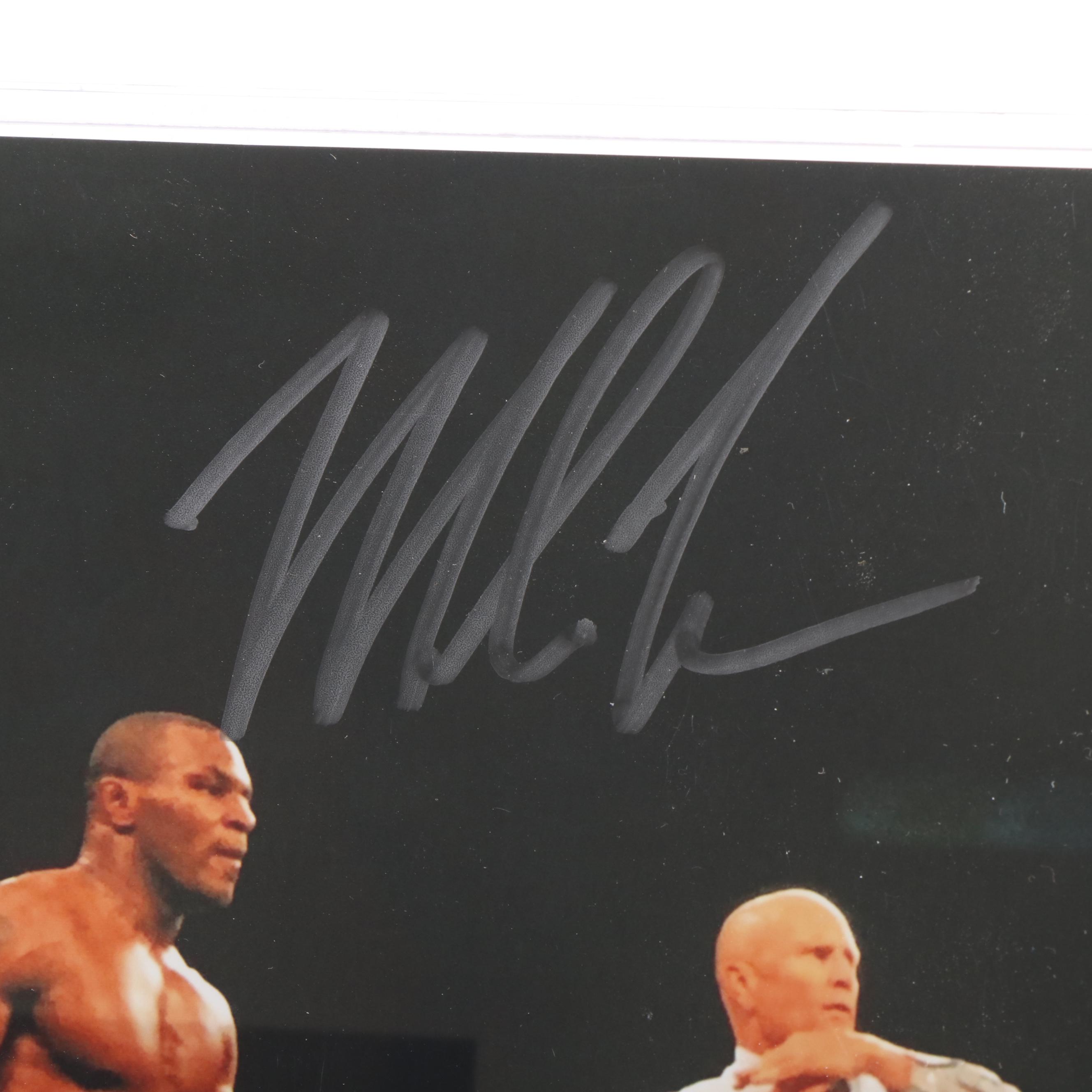 Mike Tyson Signed "Holyfield Ear Bite" Boxing Print, Beckett