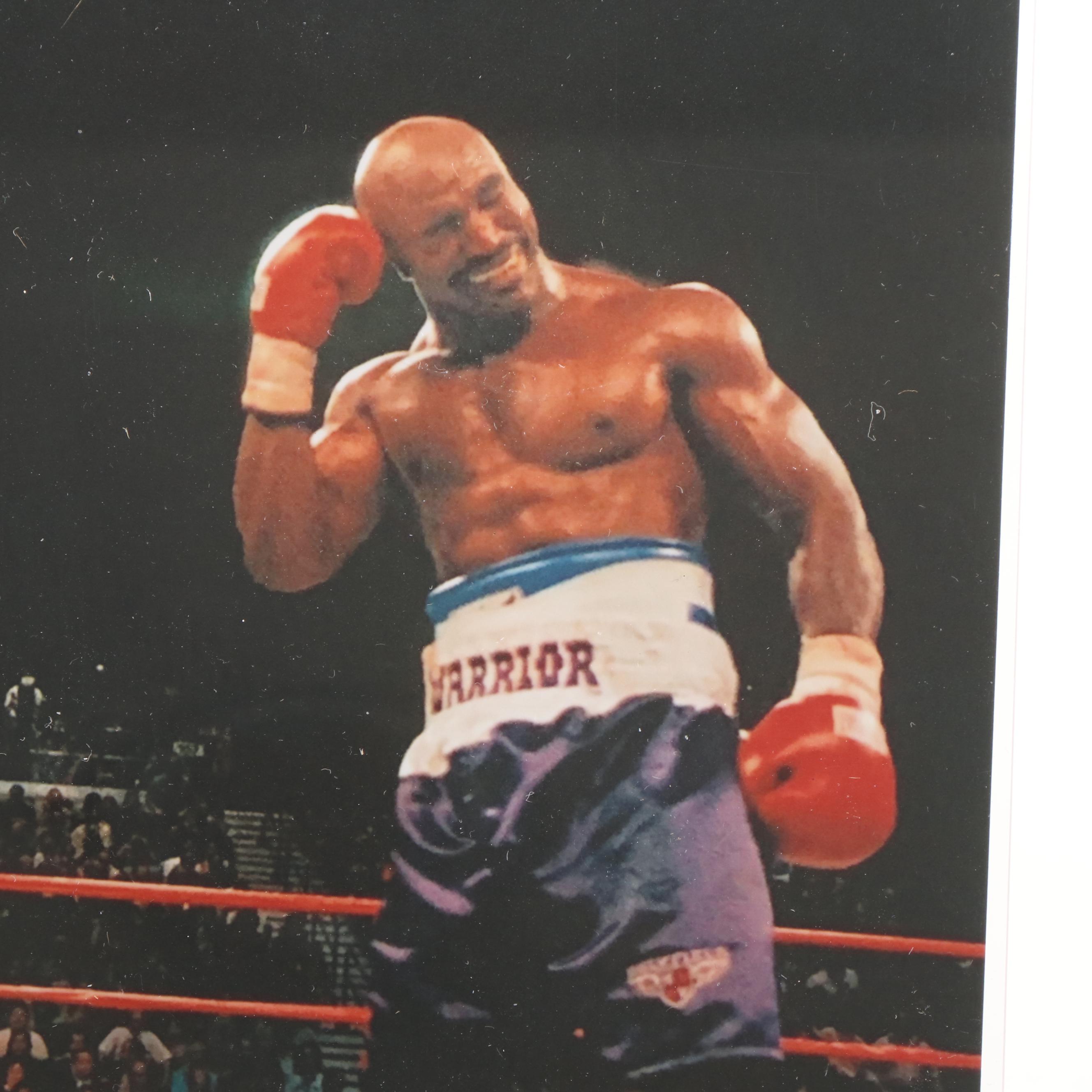 Mike Tyson Signed "Holyfield Ear Bite" Boxing Print, Beckett