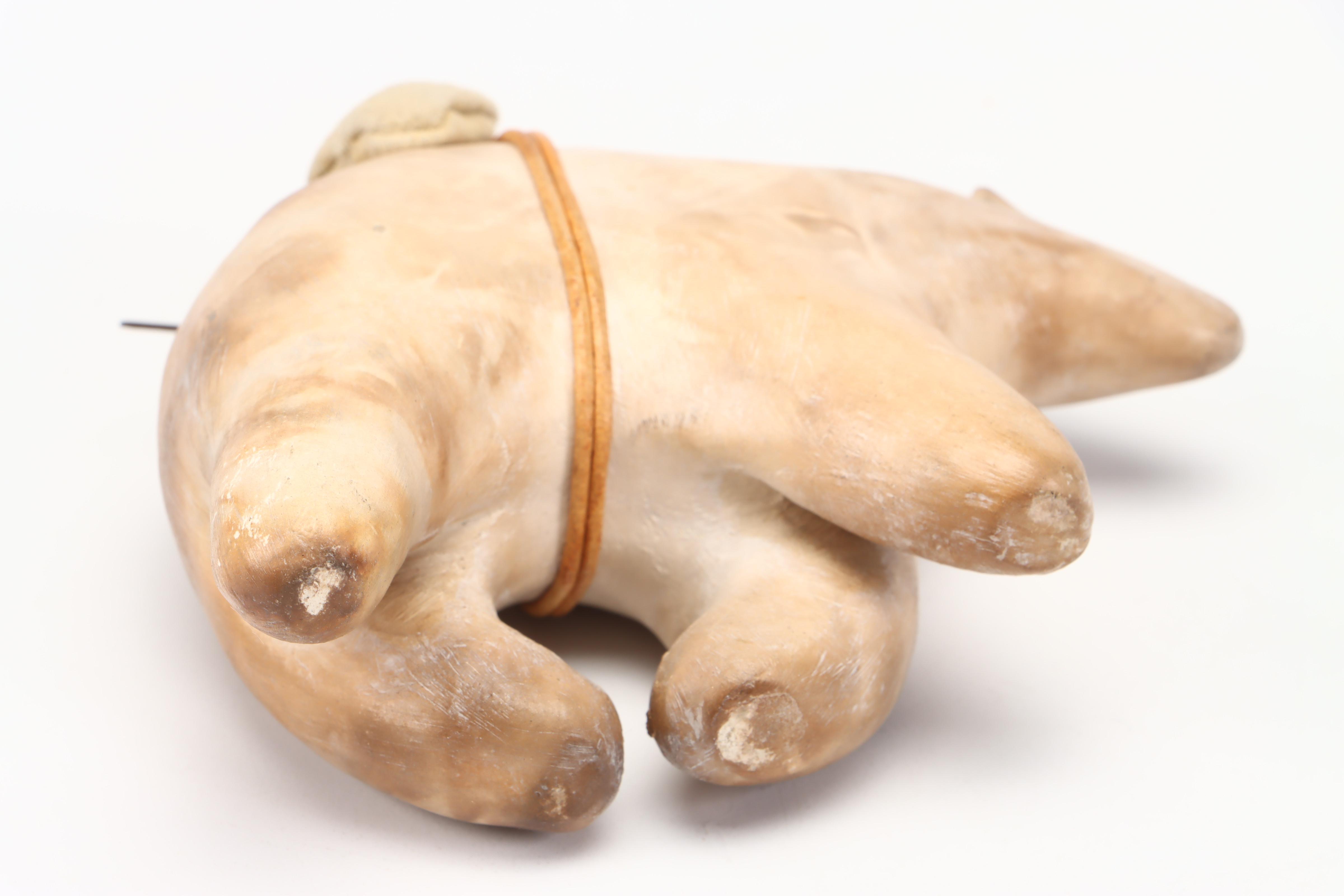 Zuni Carved Bear Fetish with Carved Polished Stone Hippopotamus