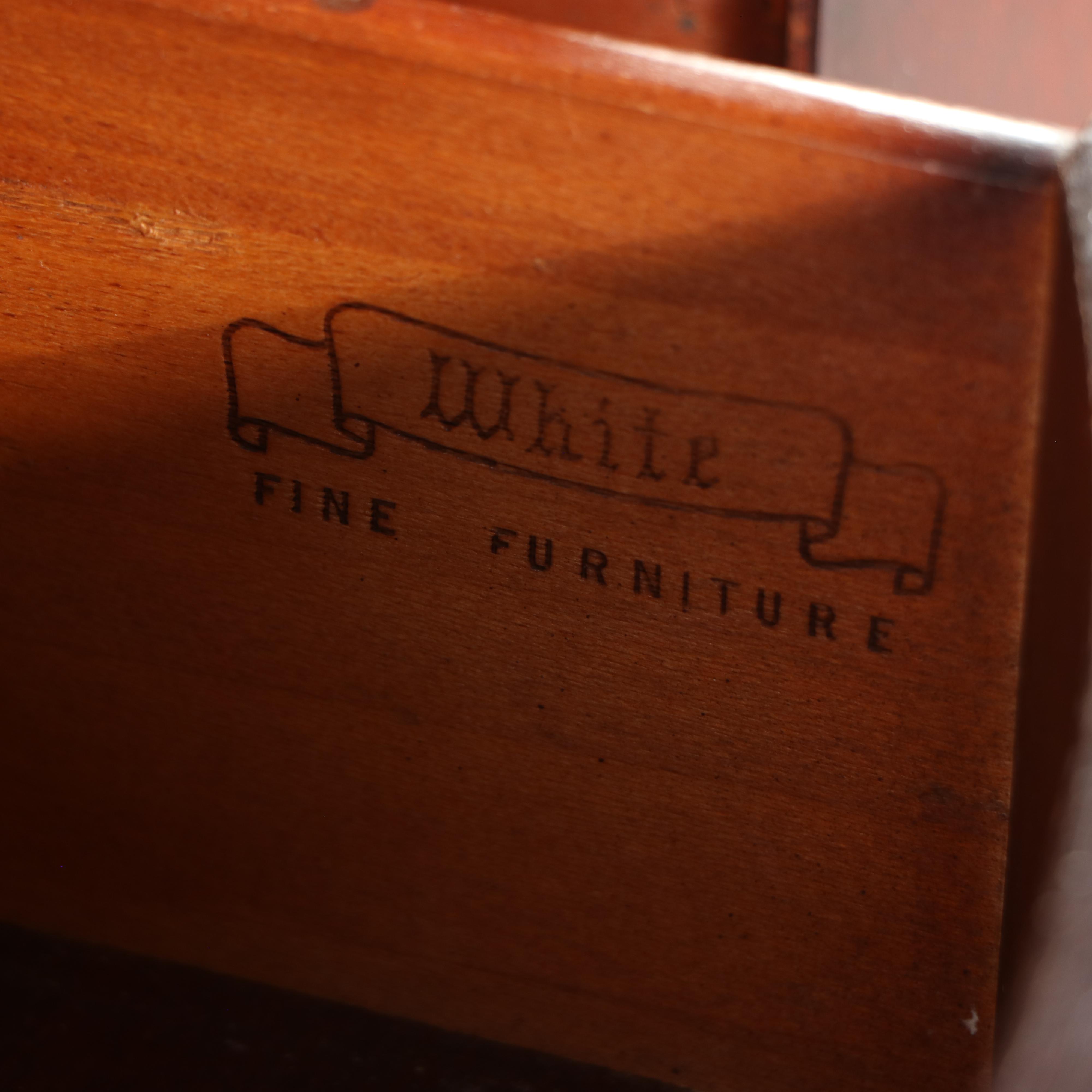 White Furniture Hepplewhite Style Mahogany Dresser with Mirror