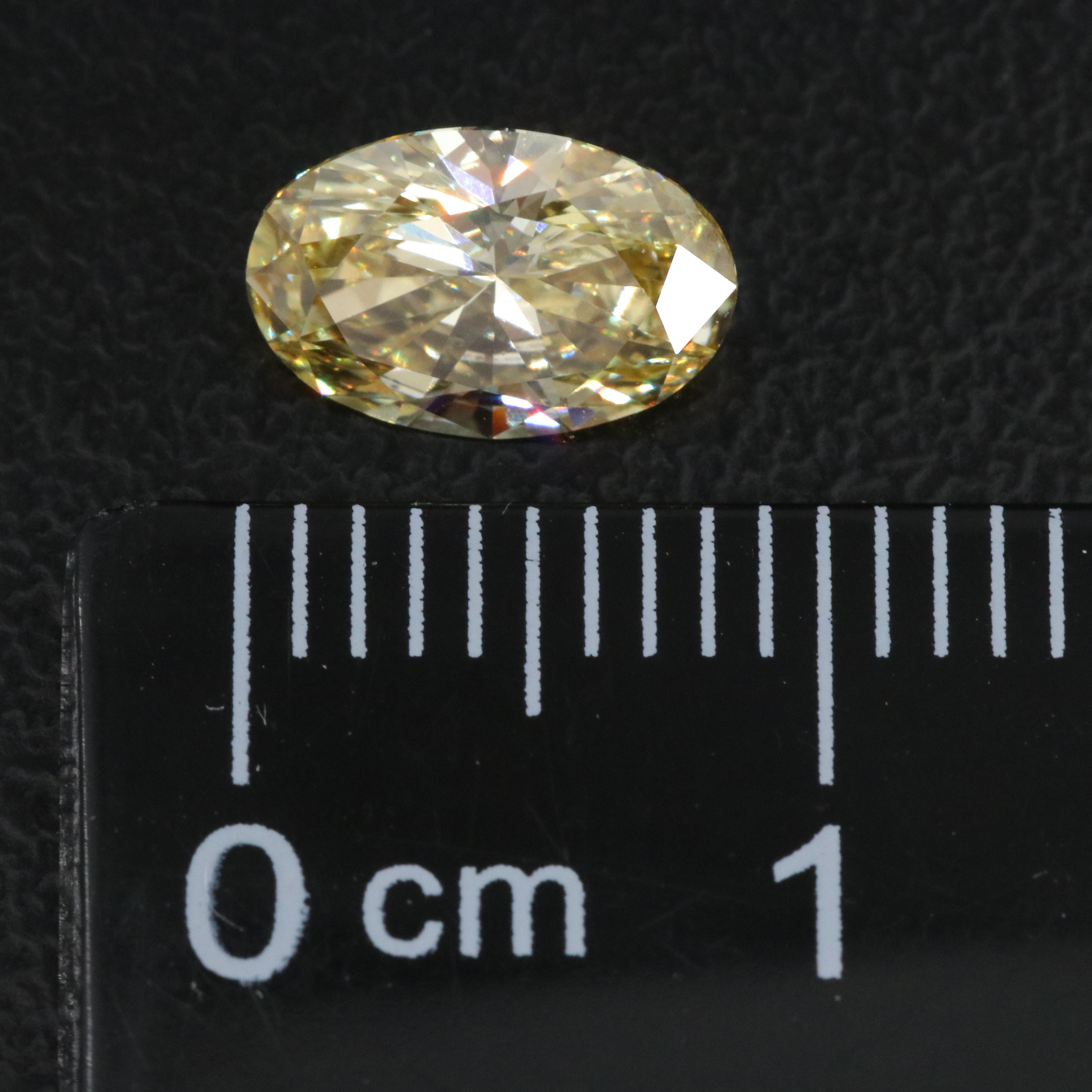 Loose 1.01 CT Lab Grown Fancy Yellow Diamond with IGI Report