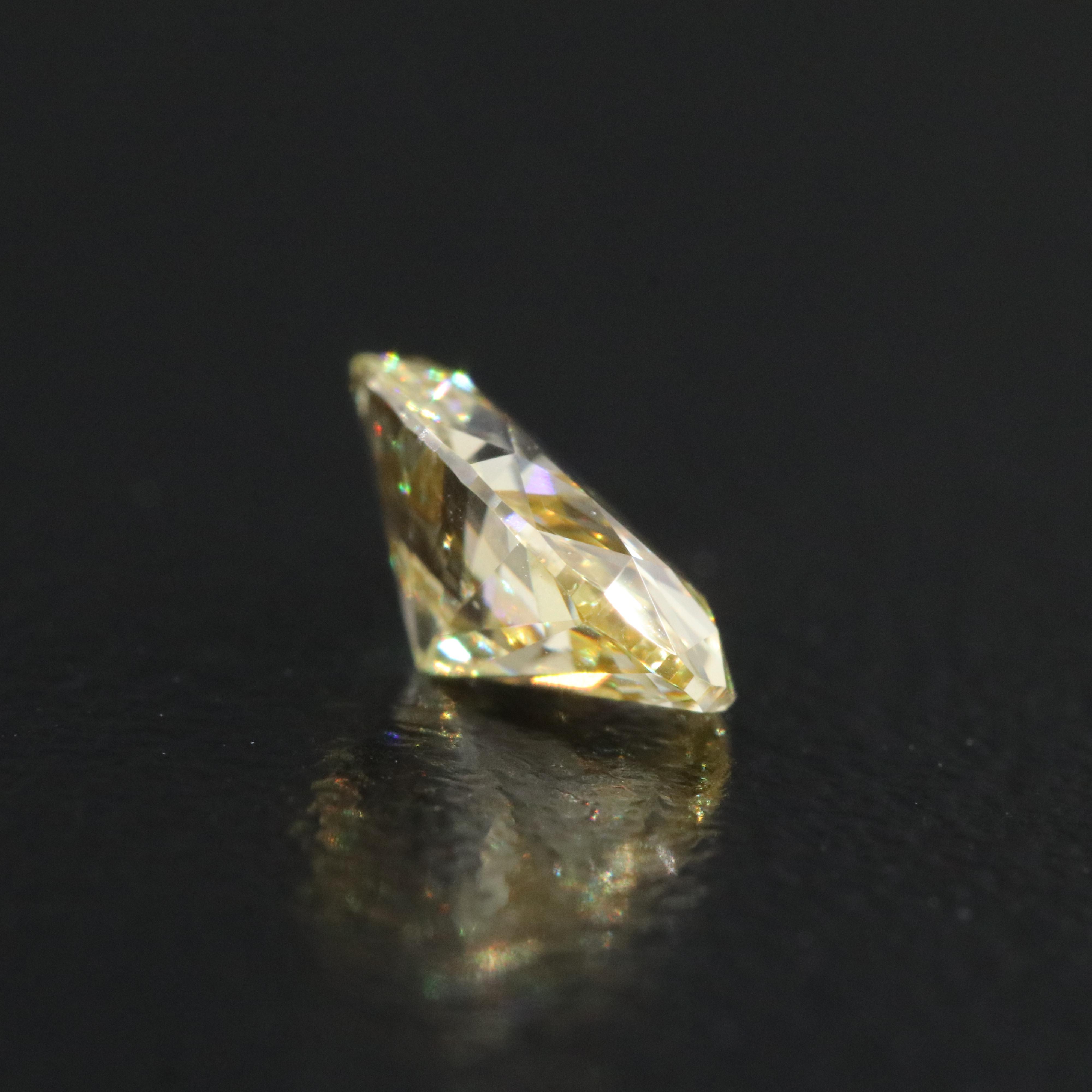 Loose 1.01 CT Lab Grown Fancy Yellow Diamond with IGI Report