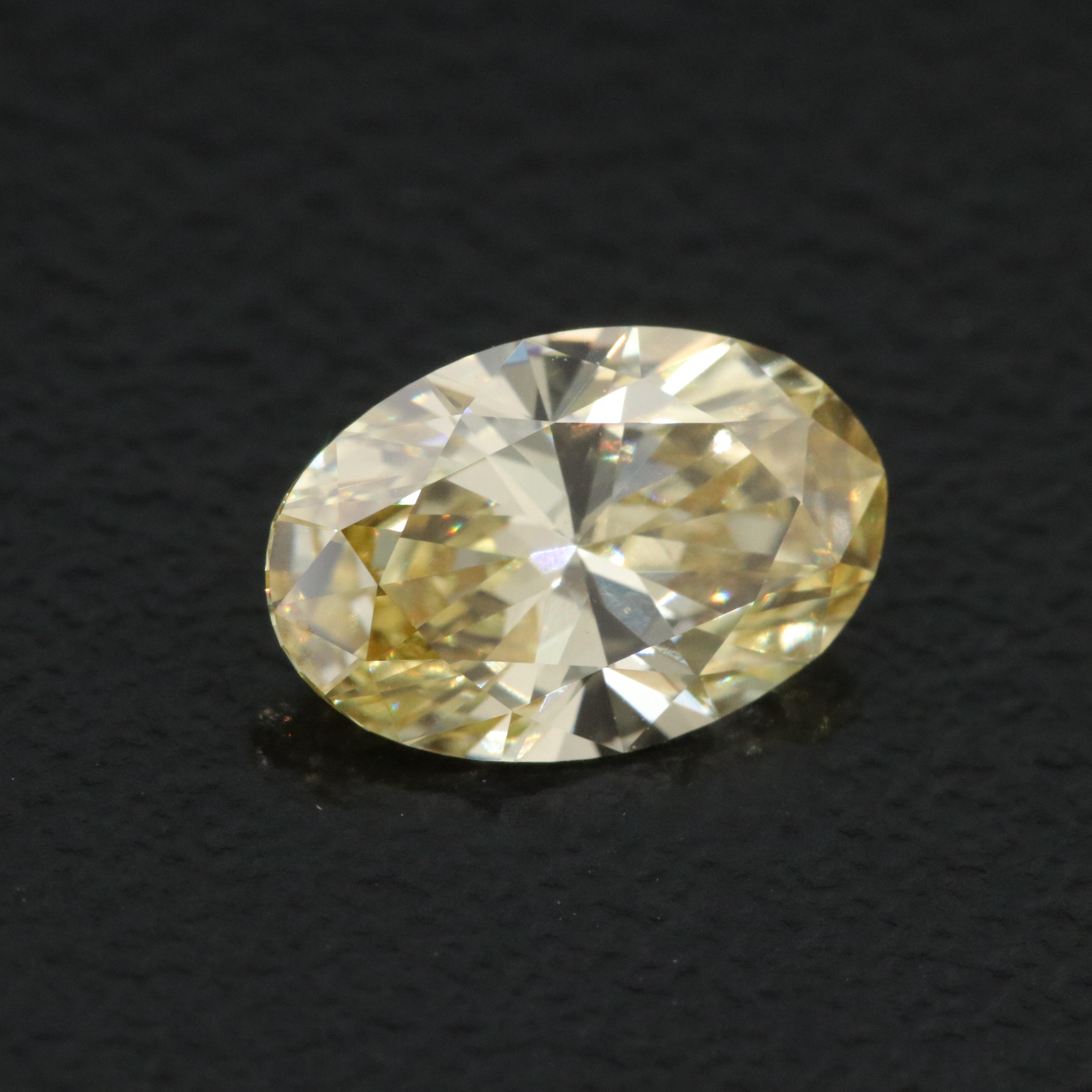 Loose 1.01 CT Lab Grown Fancy Yellow Diamond with IGI Report