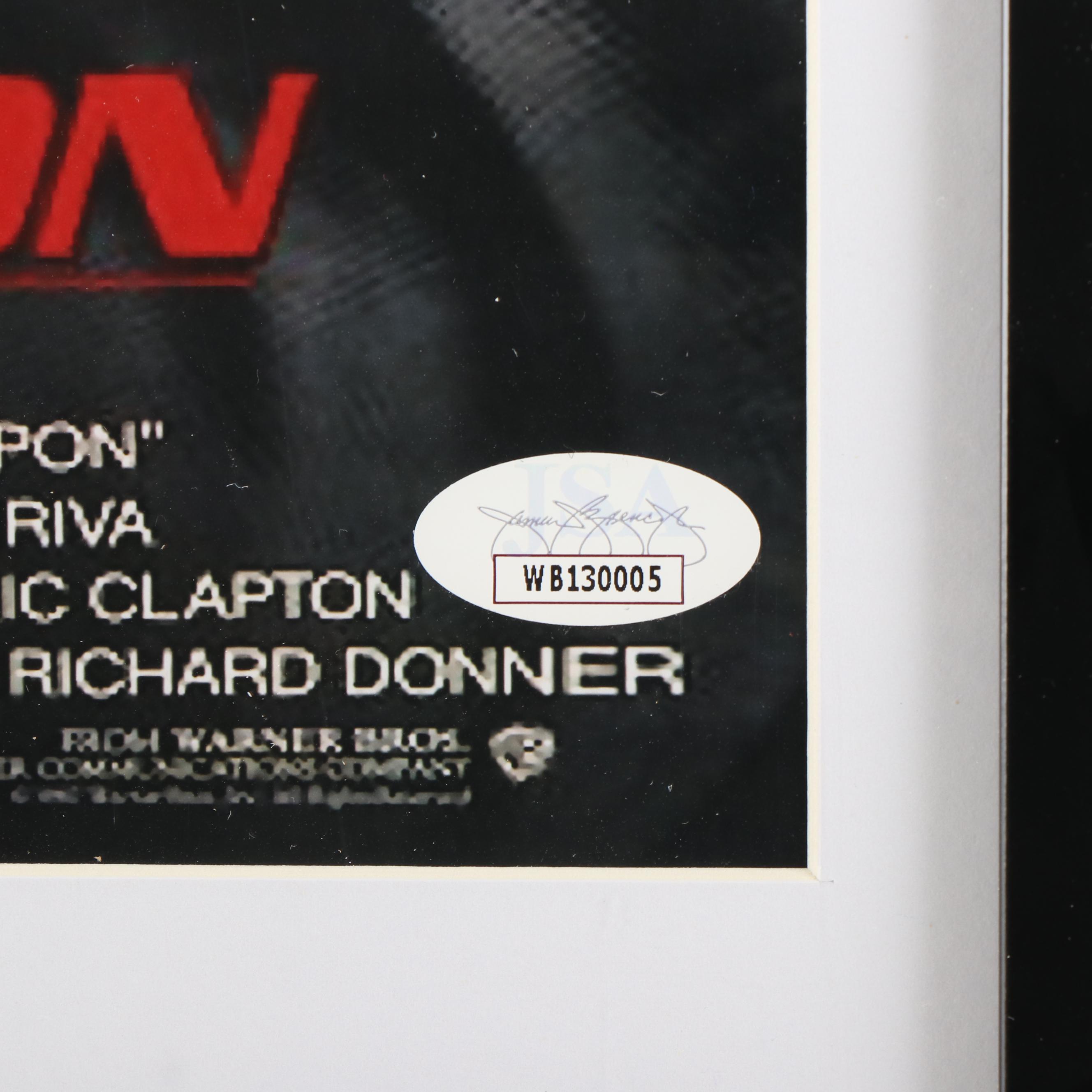 Danny Glover Signed "Lethal Weapon" Movie Print in Matted Frame, JSA