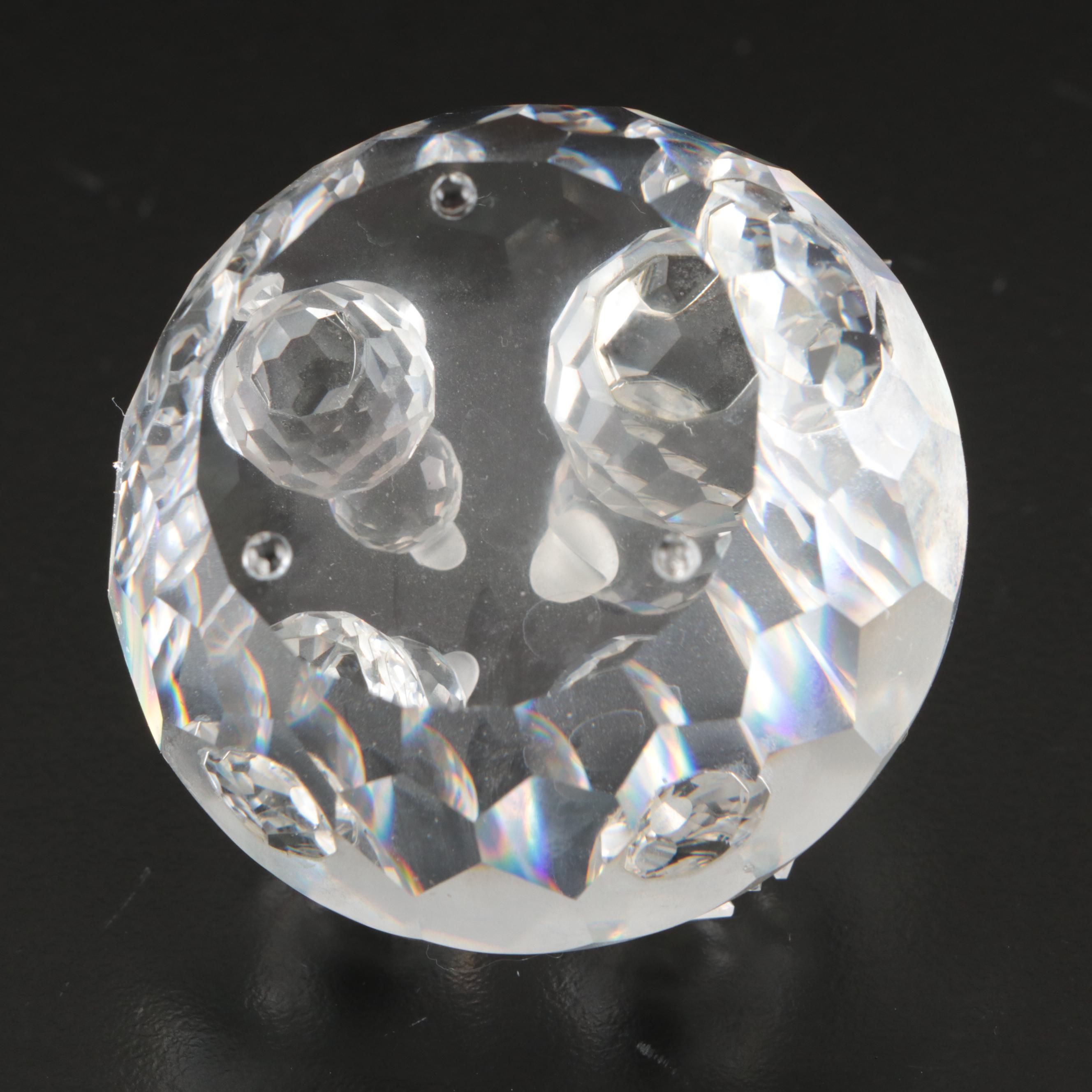 Swarovski Crystal "Bird's Nest," "Owl" and More Figures with Mirrored Stands