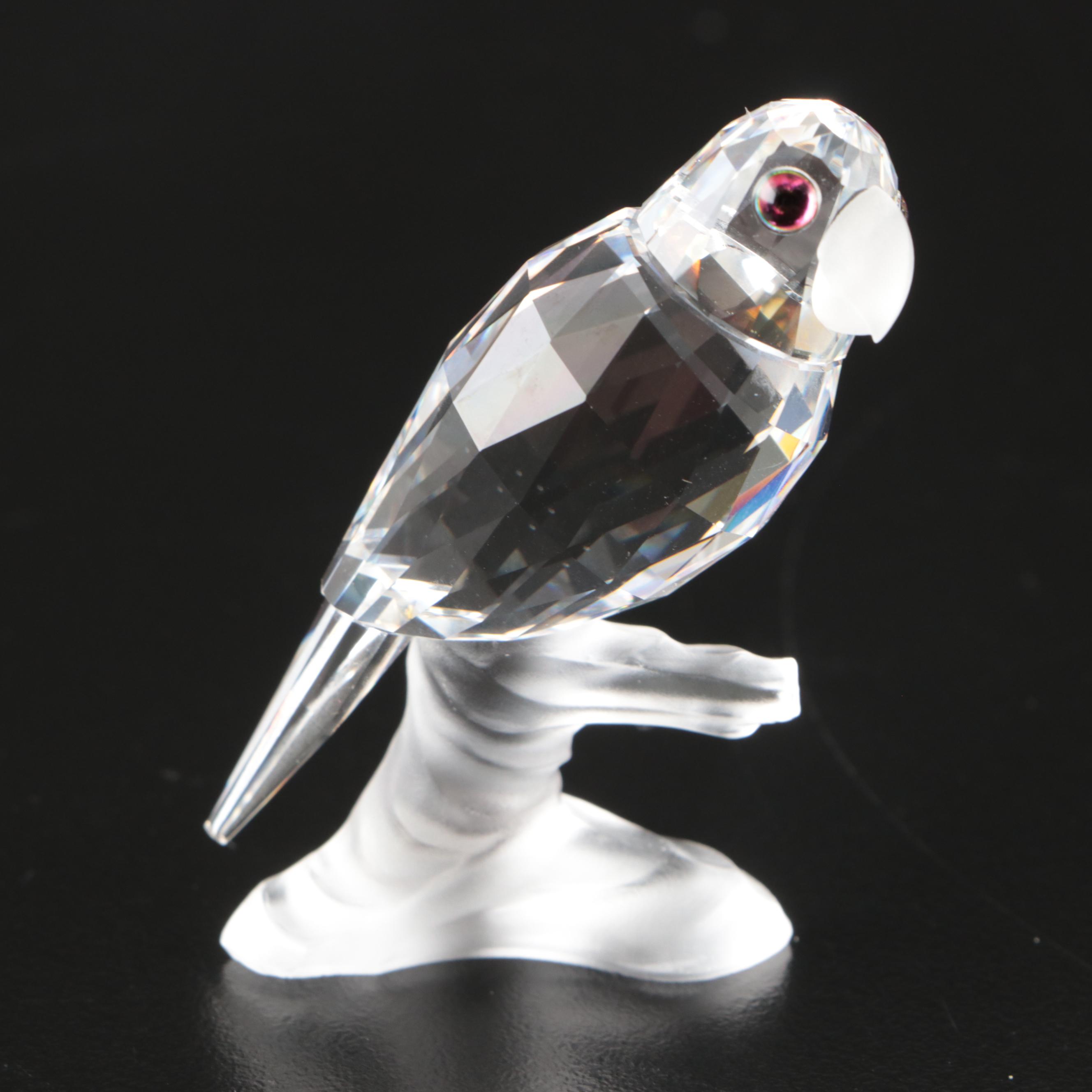 Swarovski Crystal "Bird's Nest," "Owl" and More Figures with Mirrored Stands