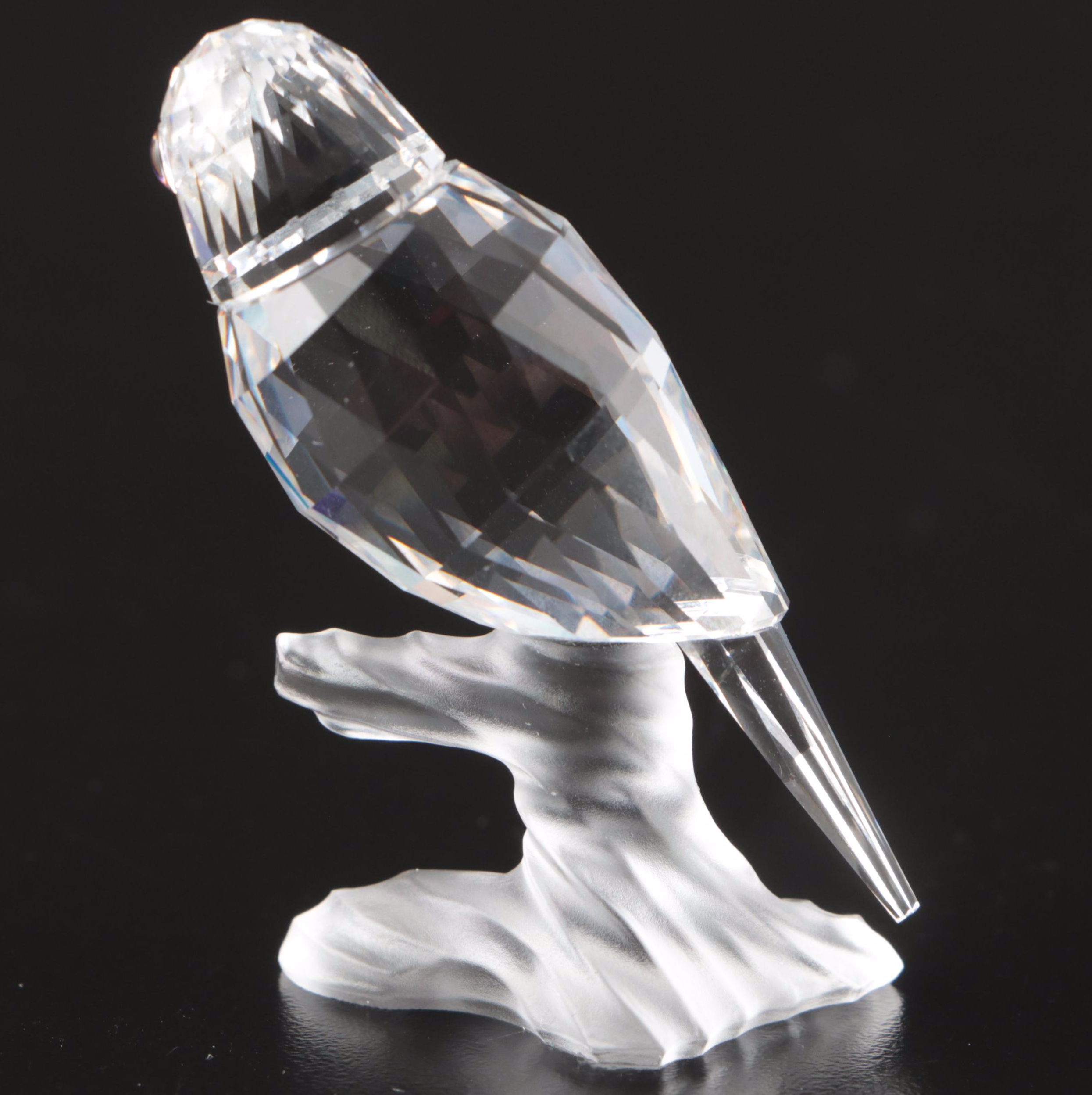 Swarovski Crystal "Bird's Nest," "Owl" and More Figures with Mirrored Stands