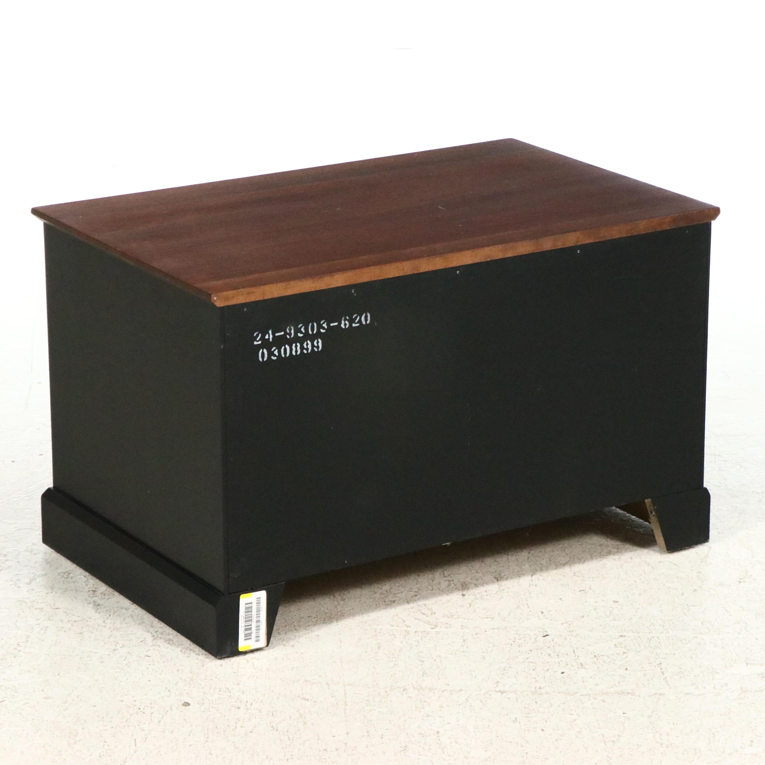 Ethan Allen "American Impressions" Cherry and Black Lacquered Nightstand