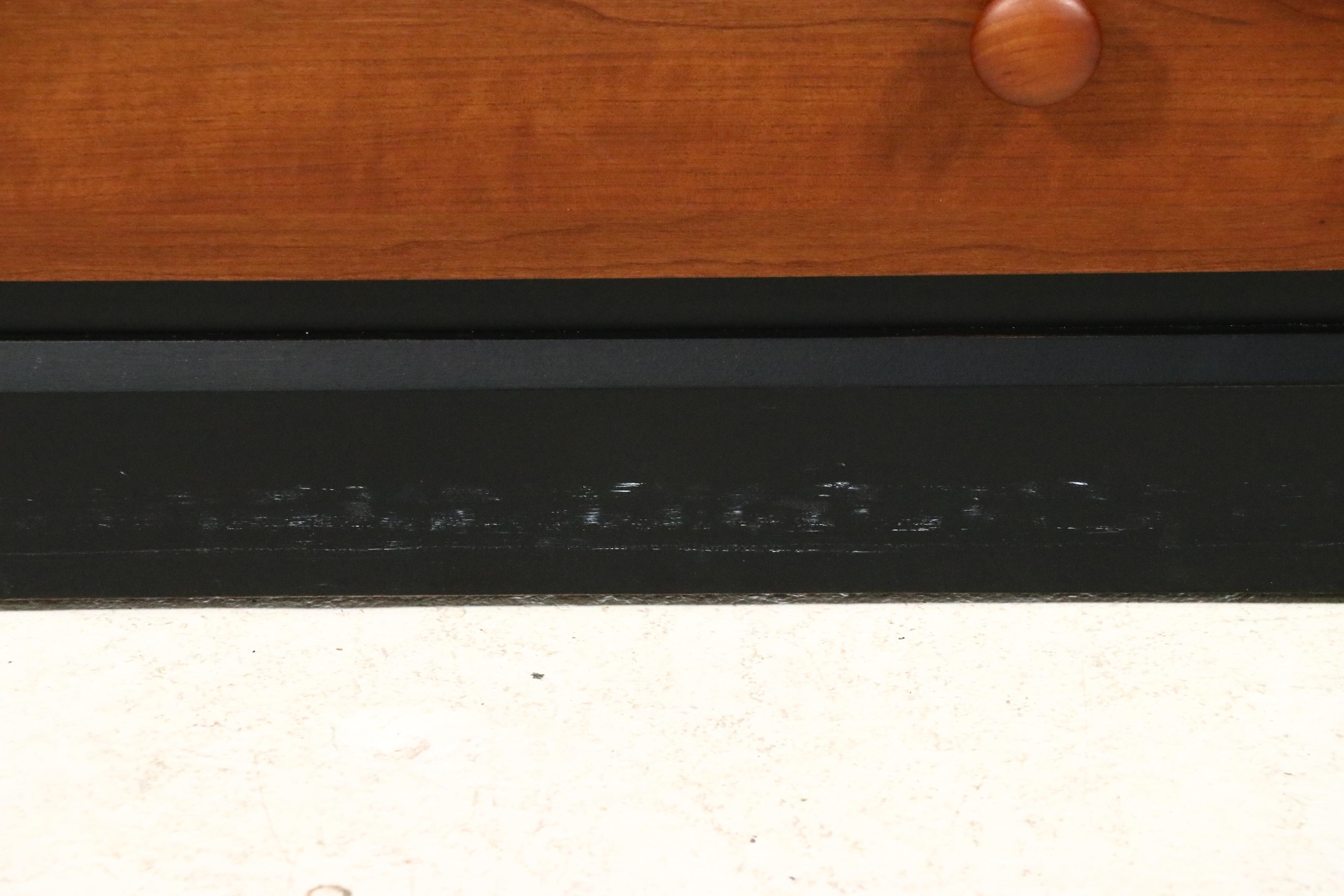 Ethan Allen "American Impressions" Cherry and Black Lacquered Nightstand