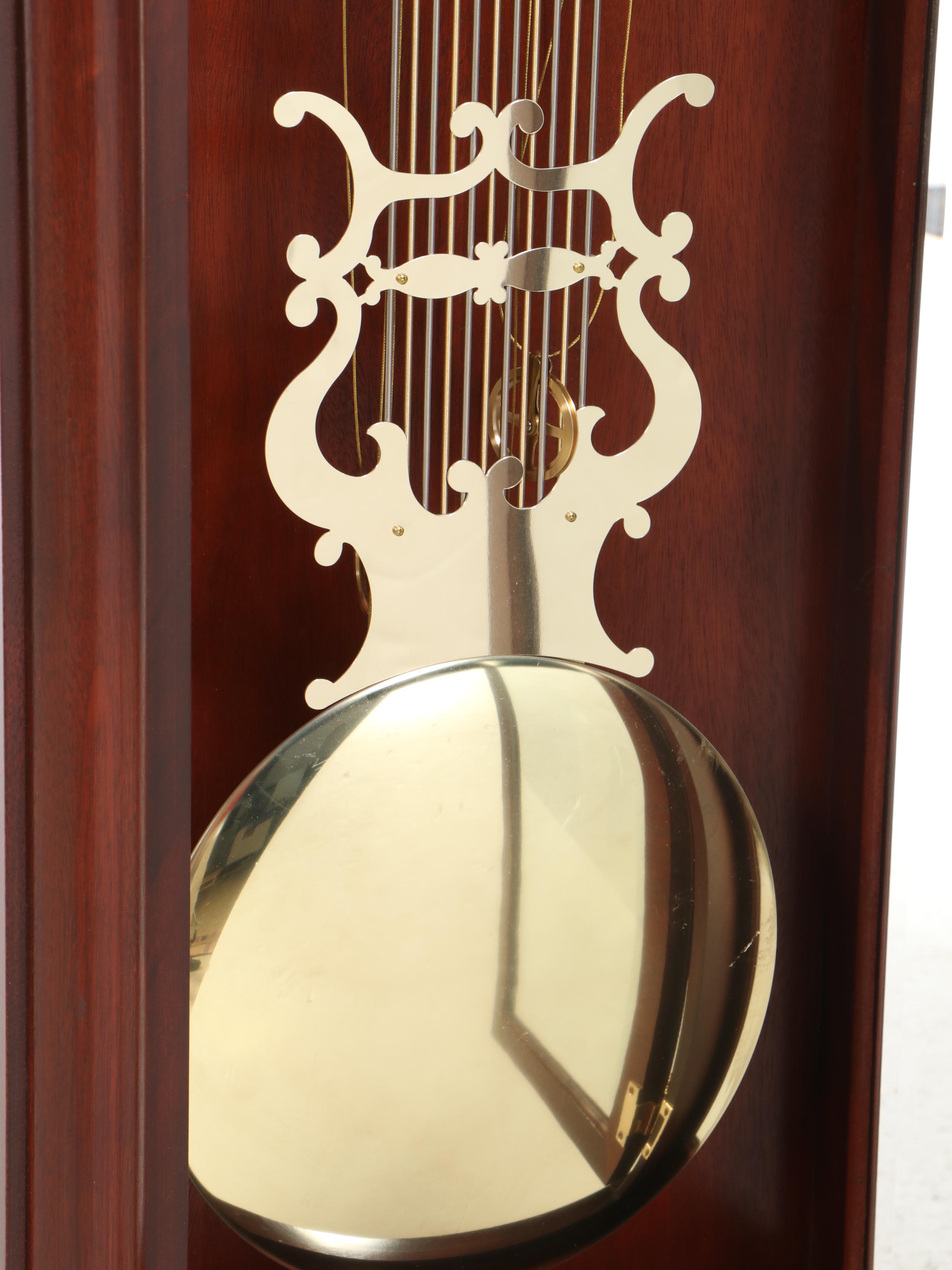 Sligh Neoclassical Style Mahogany Grandfather Clock