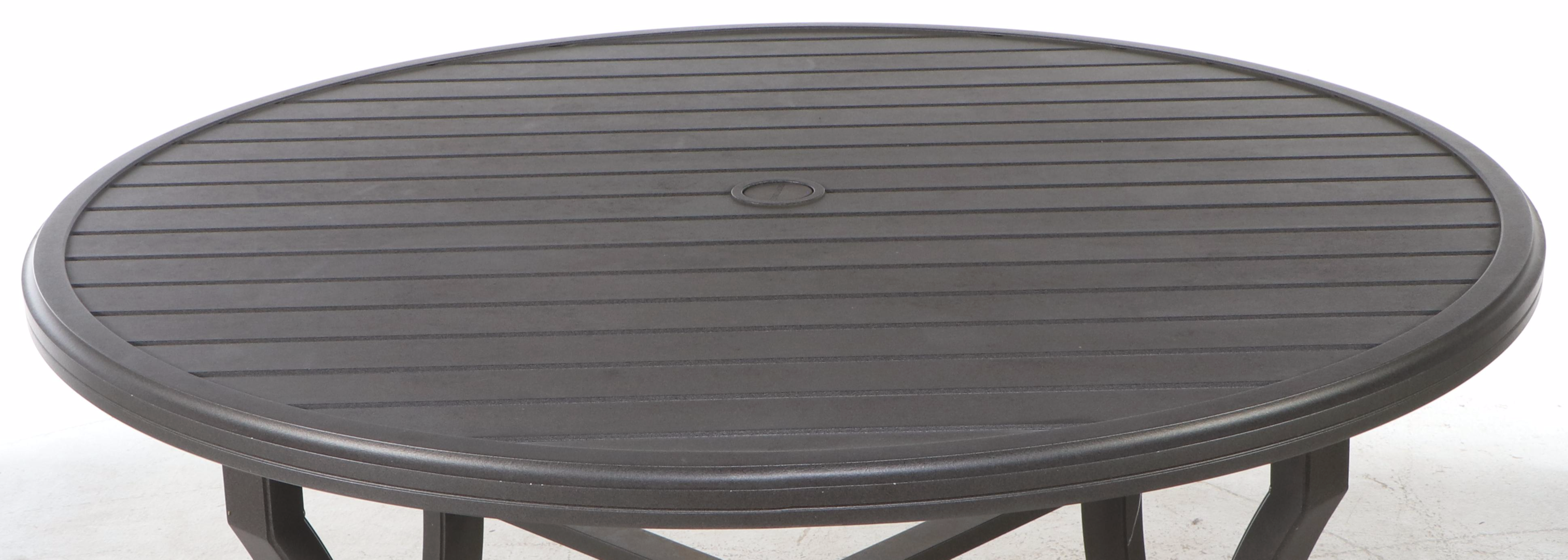 Tropitone Grey Powder Coated Metal Dining Set