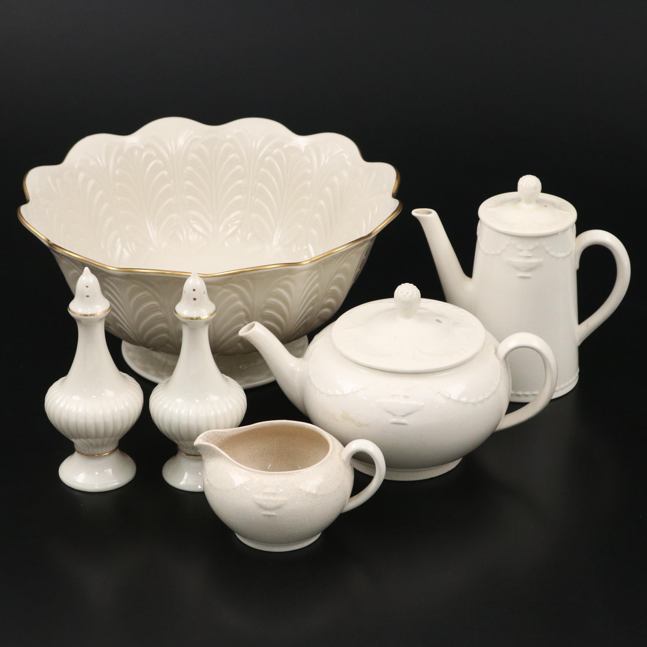 Copeland "Spode's Imperial" Tea and Coffee Set with Lenox Tableware