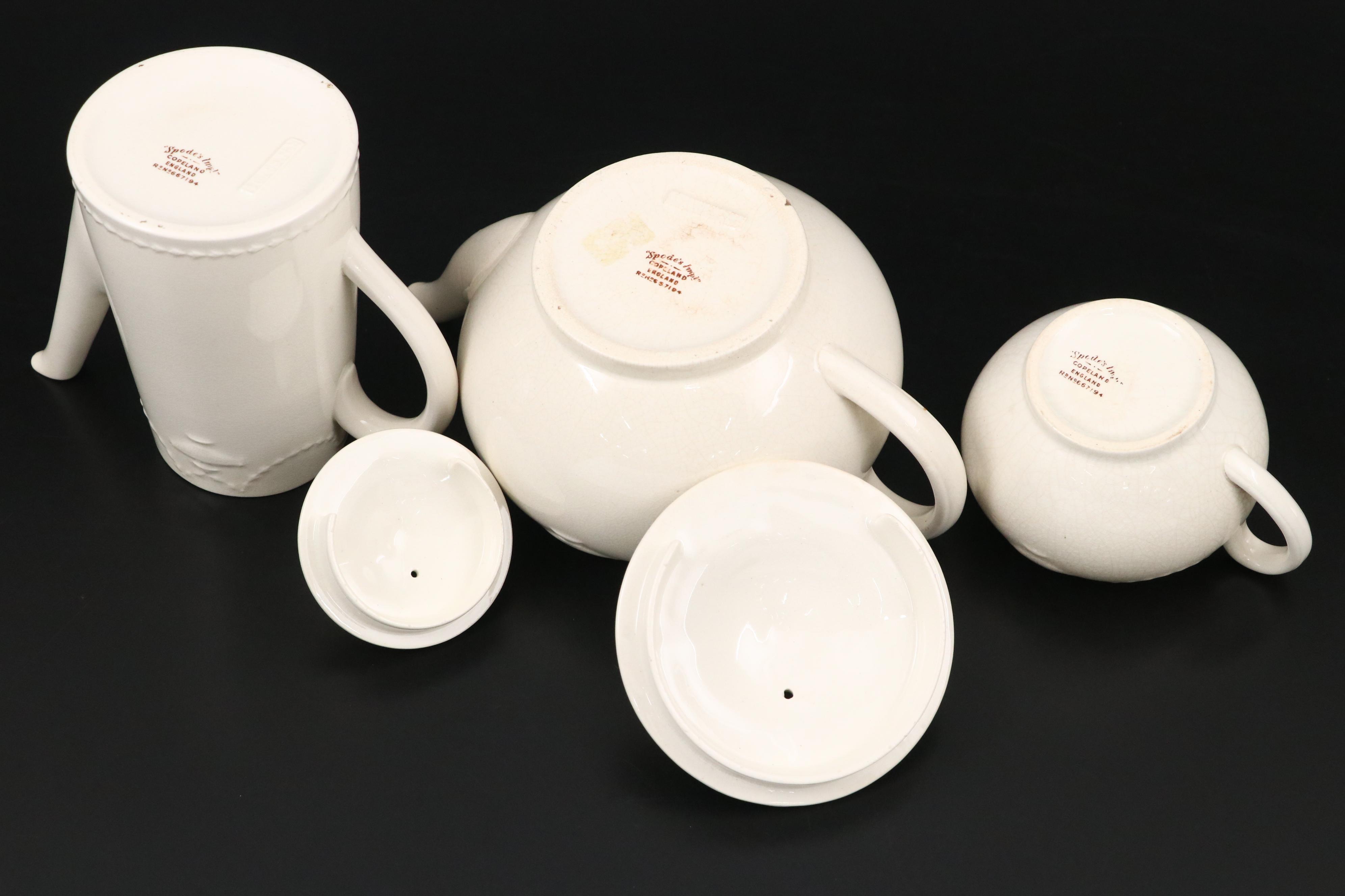 Copeland "Spode's Imperial" Tea and Coffee Set with Lenox Tableware