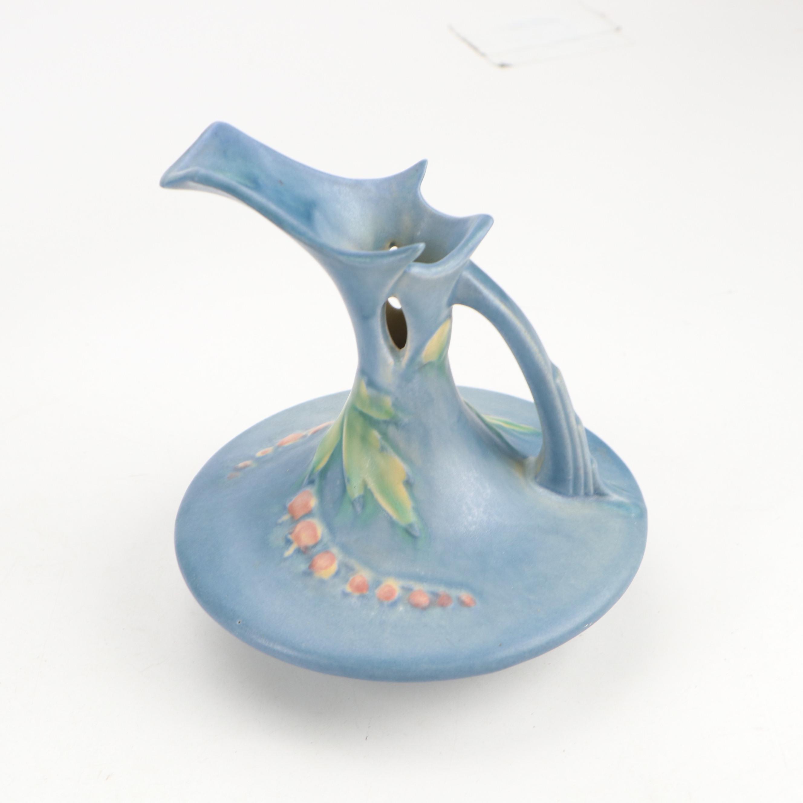 Art Deco Roseville Zephyr Lily, Clematis, Bleeding Hearts & Weller Vases