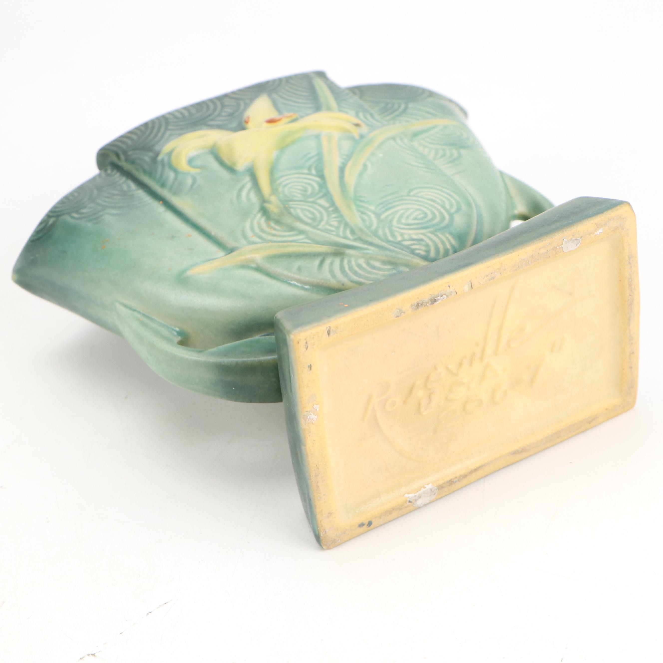 Art Deco Roseville Zephyr Lily, Clematis, Bleeding Hearts & Weller Vases