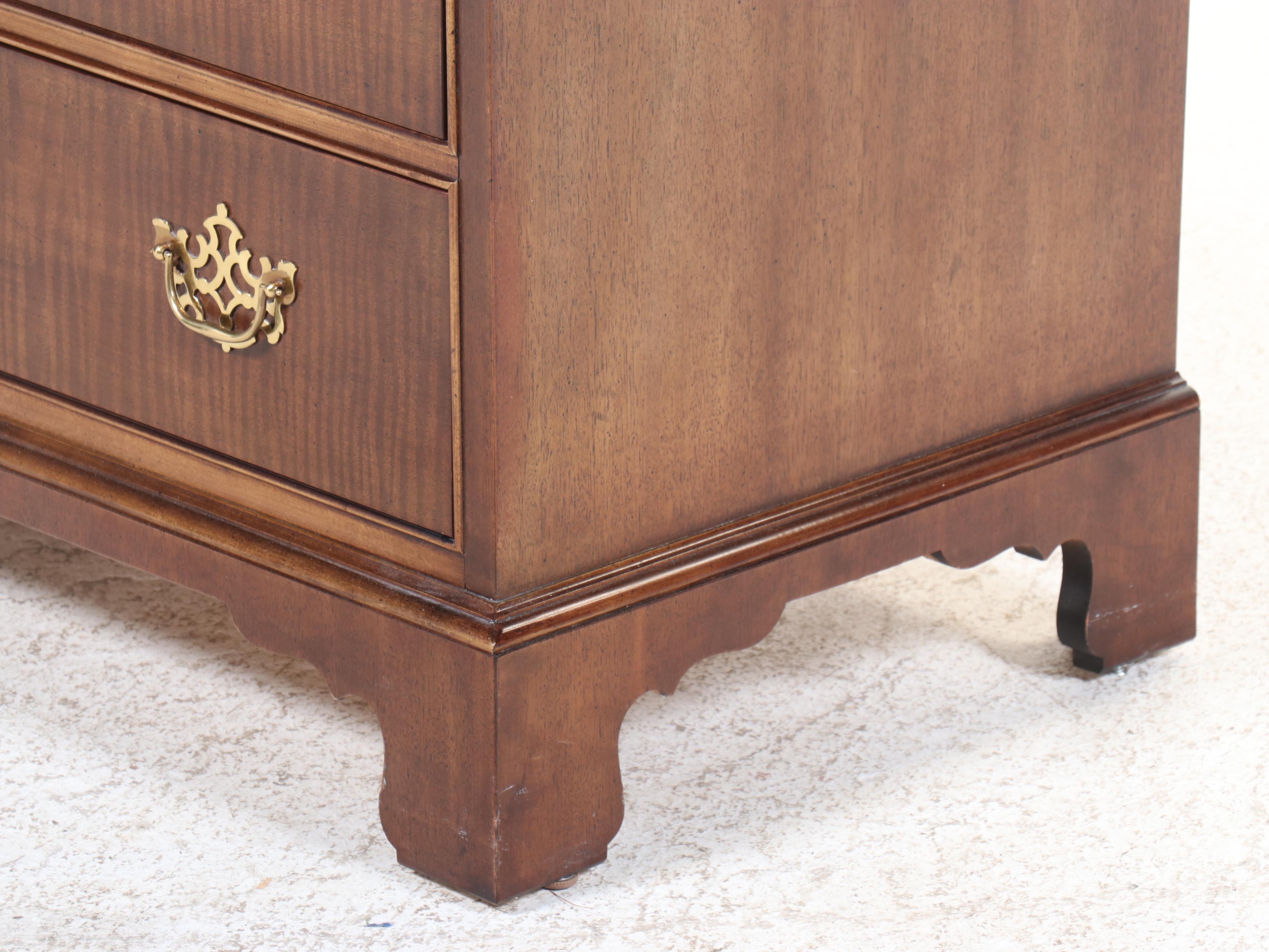 Henredon George II Style Mahogany and Maple Armoire