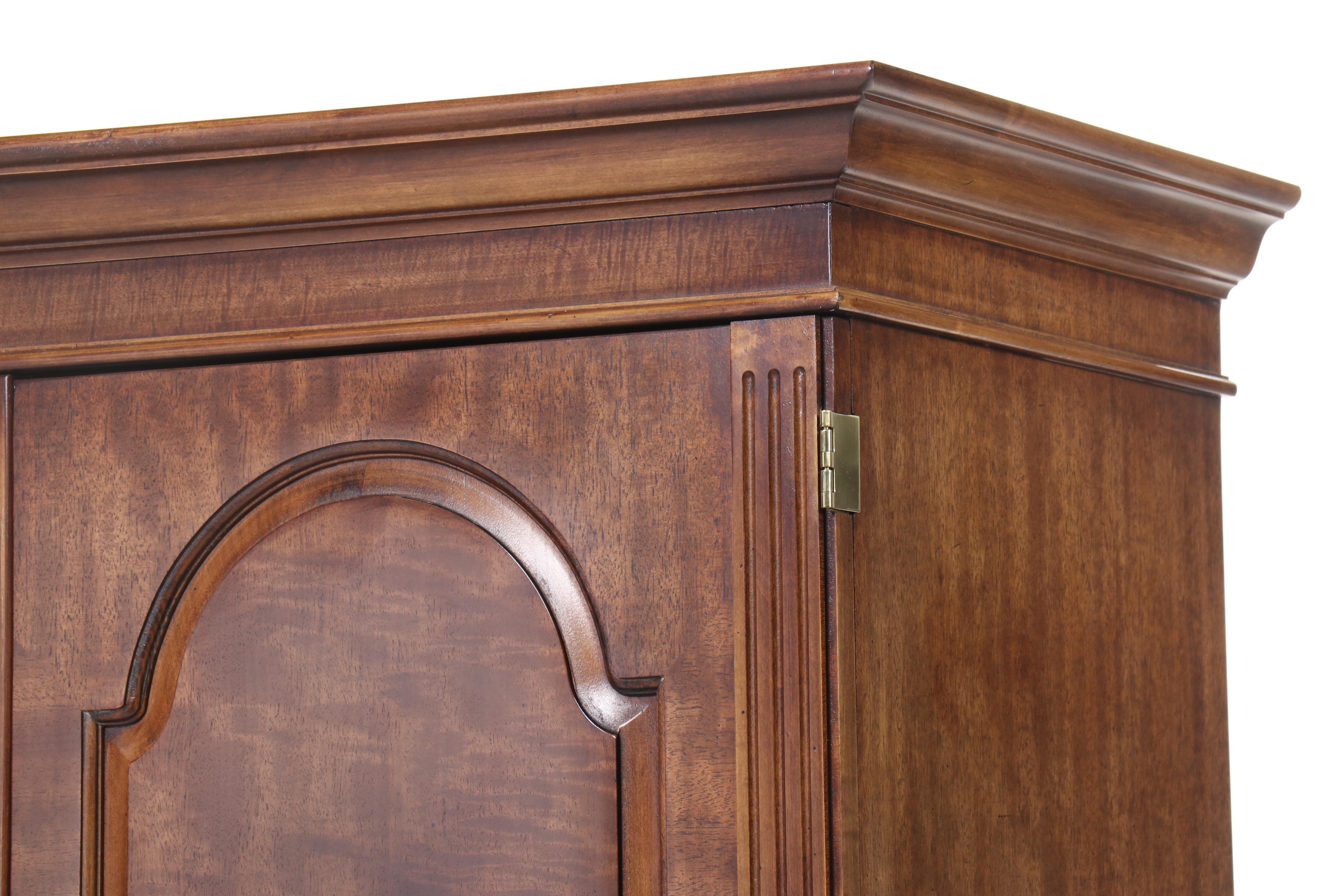 Henredon George II Style Mahogany and Maple Armoire