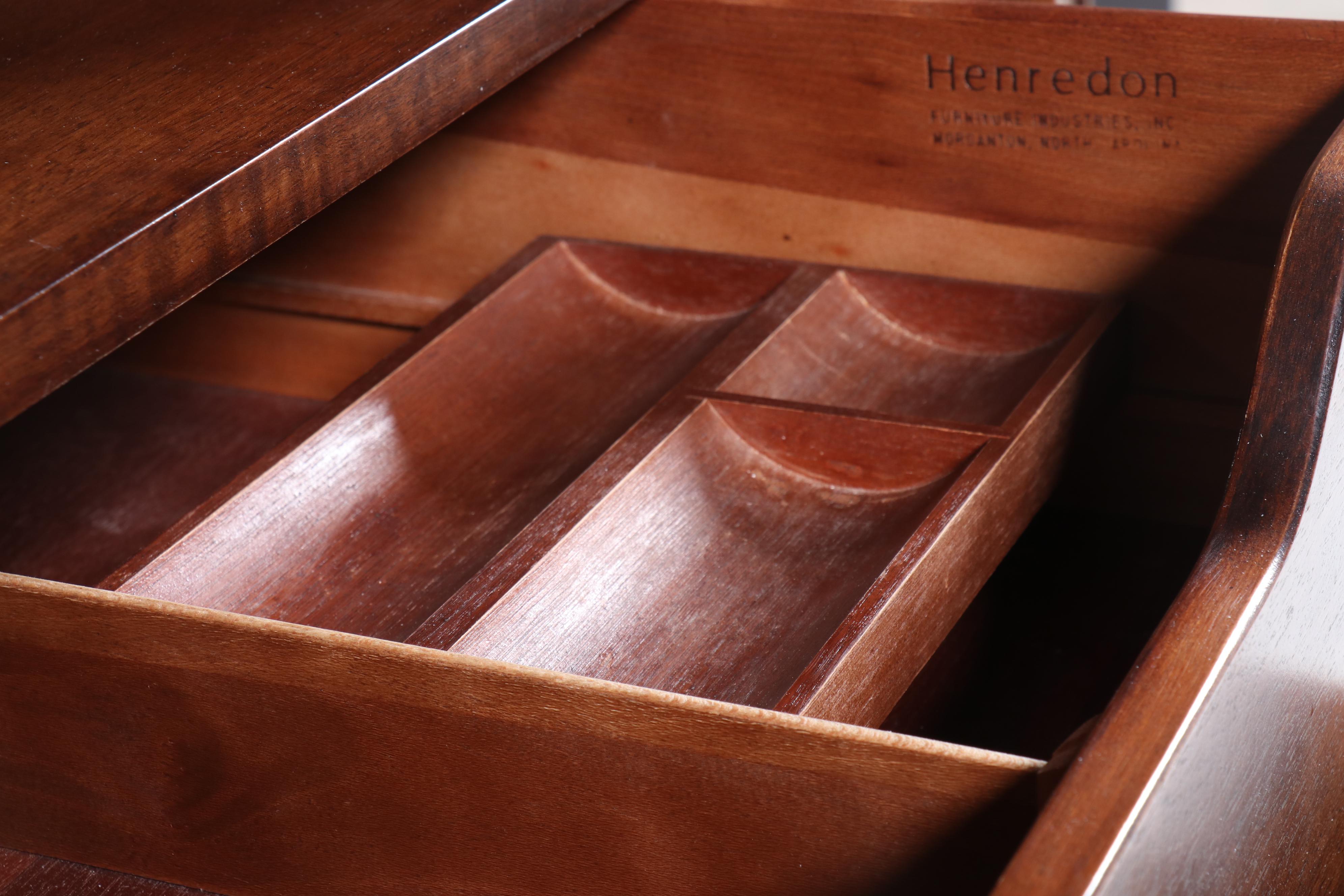 Henredon George II Style Mahogany and Maple Armoire