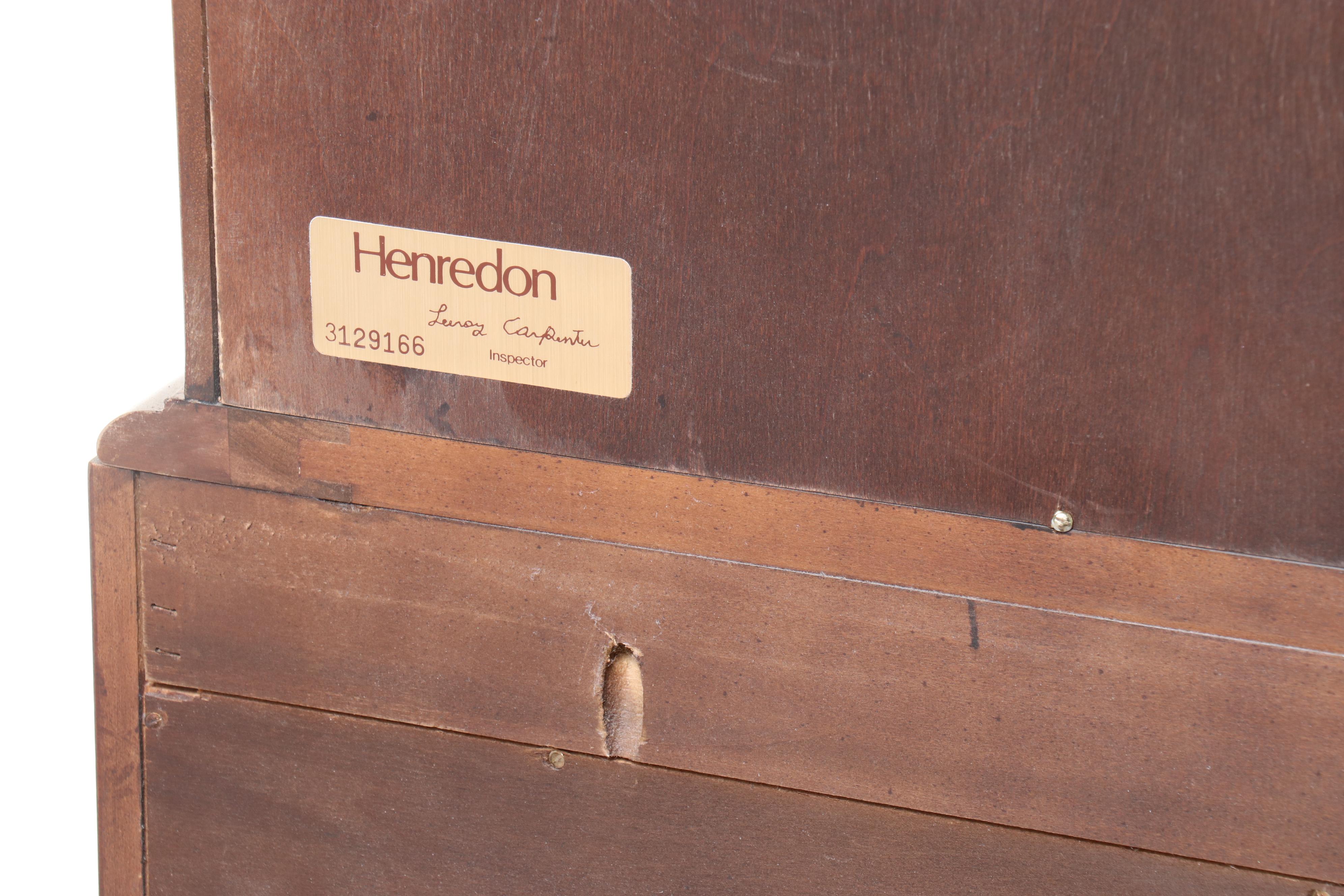 Henredon George II Style Mahogany and Maple Armoire