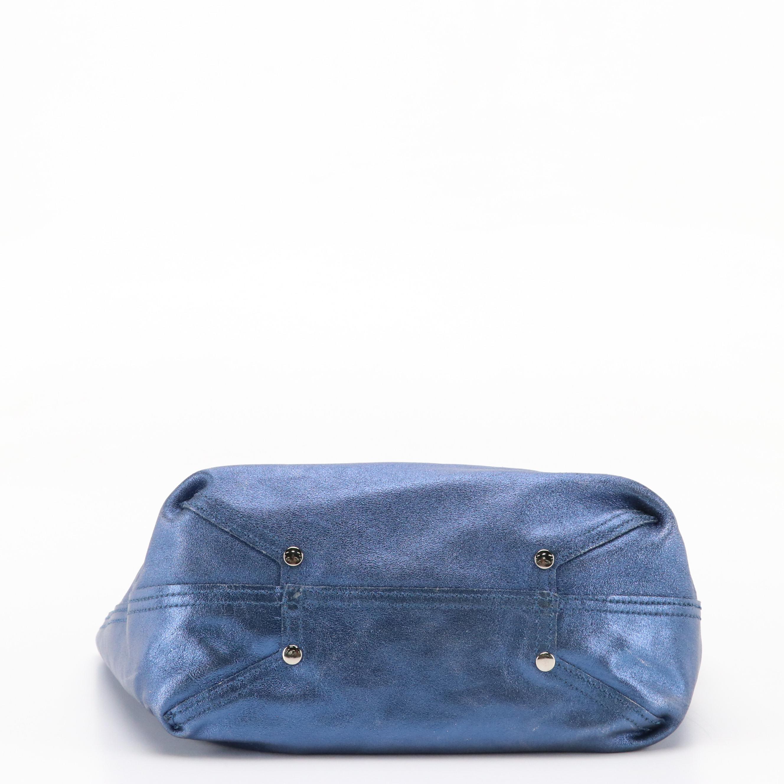 Tiffany & Co. Reversible Small Tote with Pouch in Metallic Leather/Suede