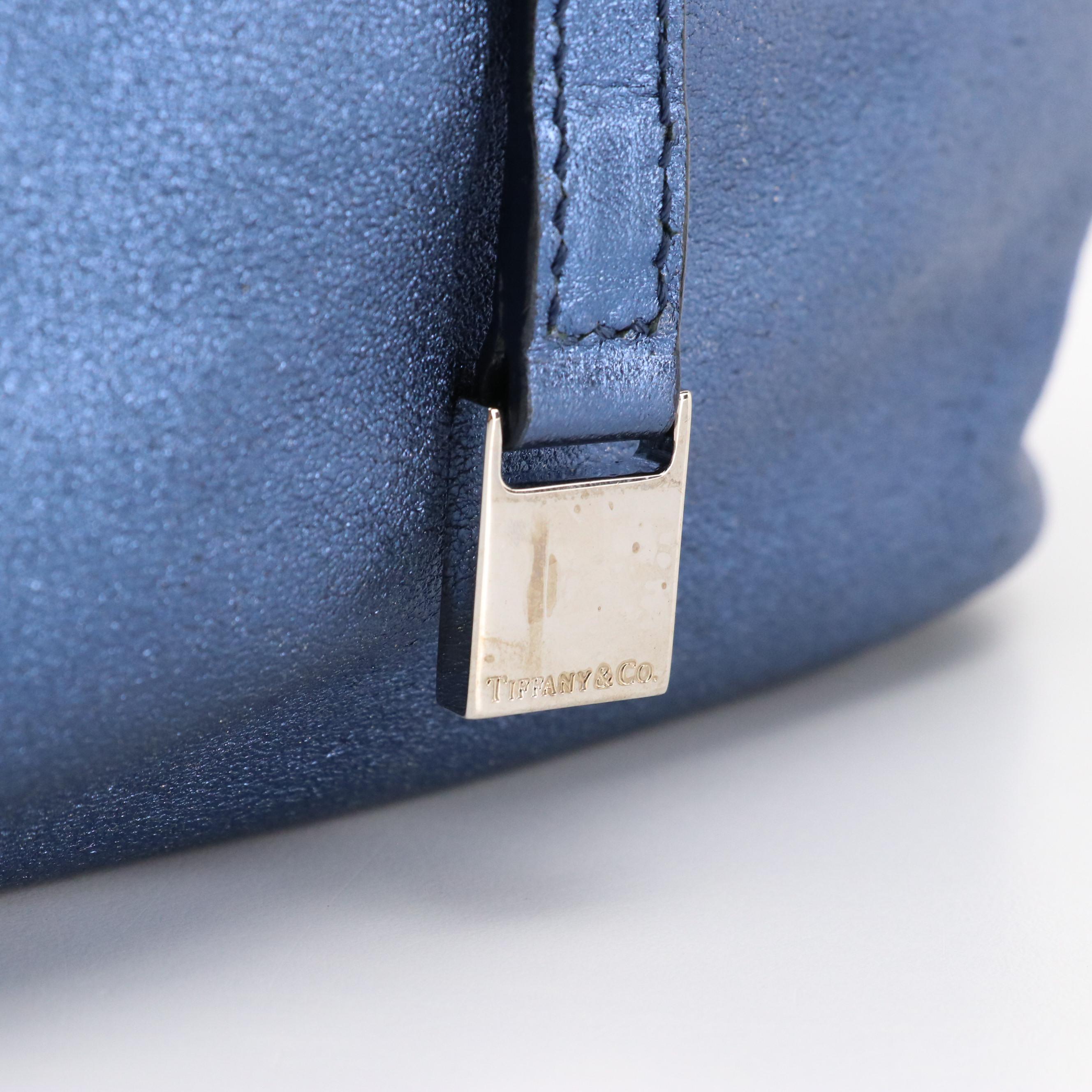 Tiffany & Co. Reversible Small Tote with Pouch in Metallic Leather/Suede