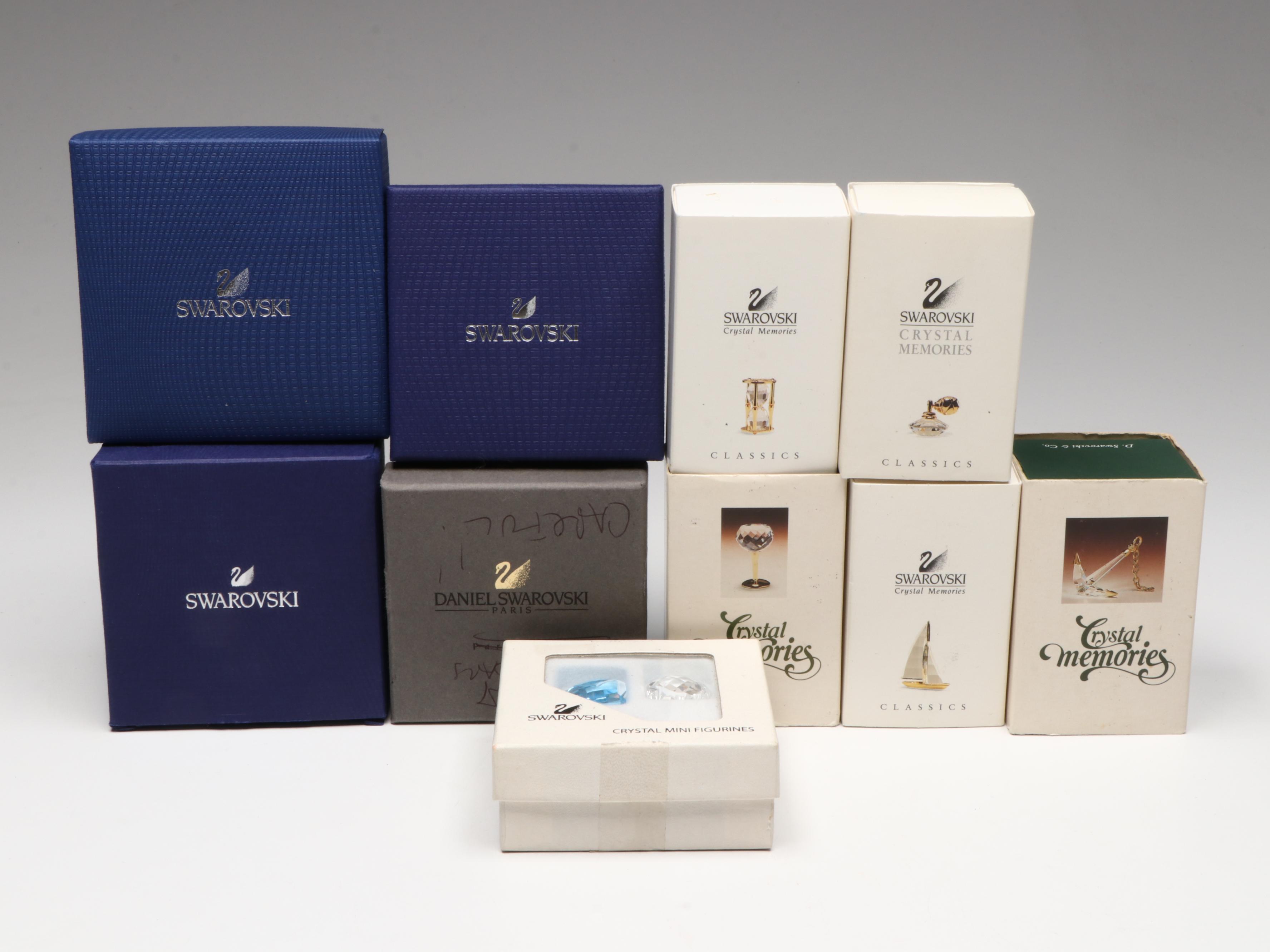 Swarovski Crystal "Row Boat" and More Figures, Ornaments and Paperweight