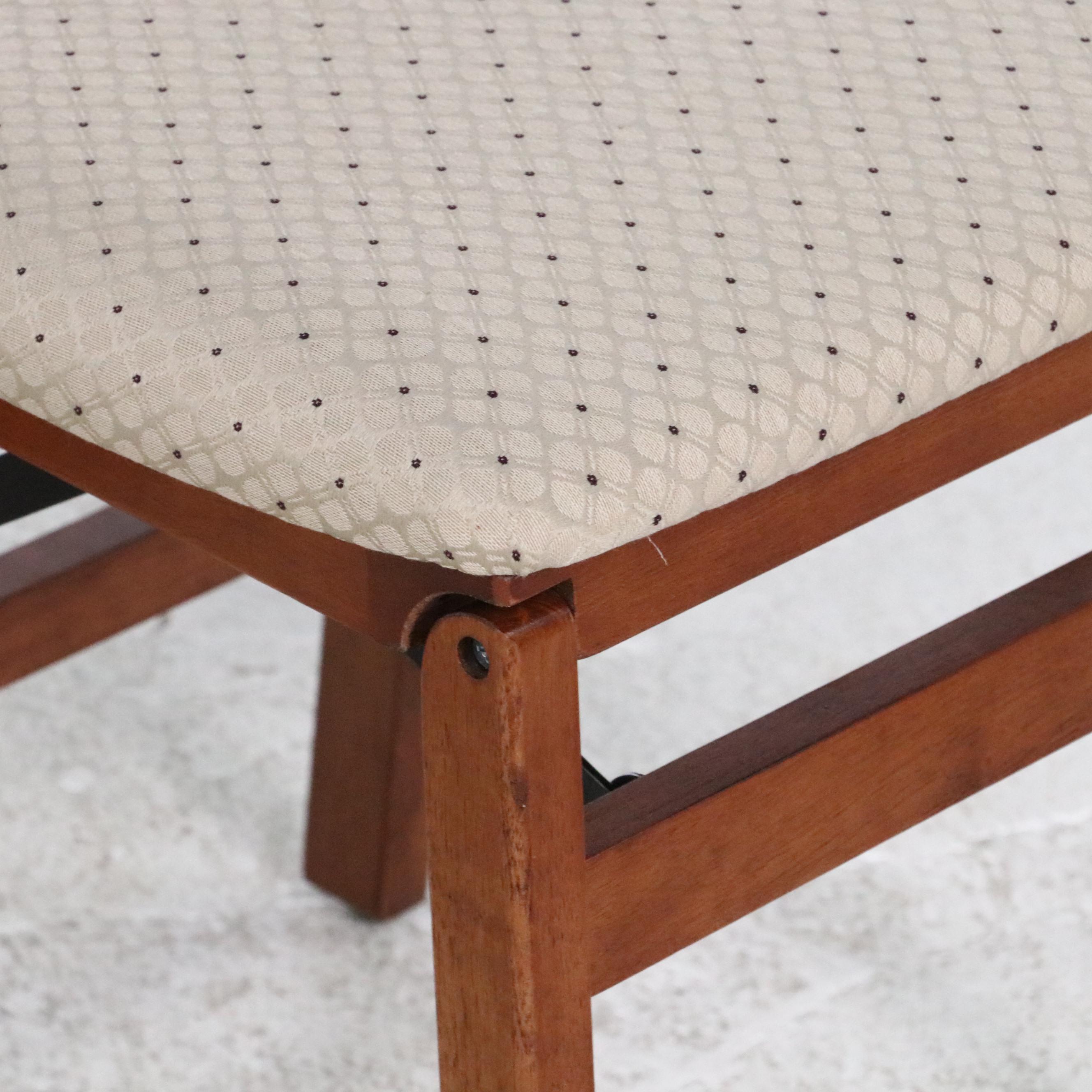 Pair of Stakmore Cherry-Stained Wood Folding Chairs