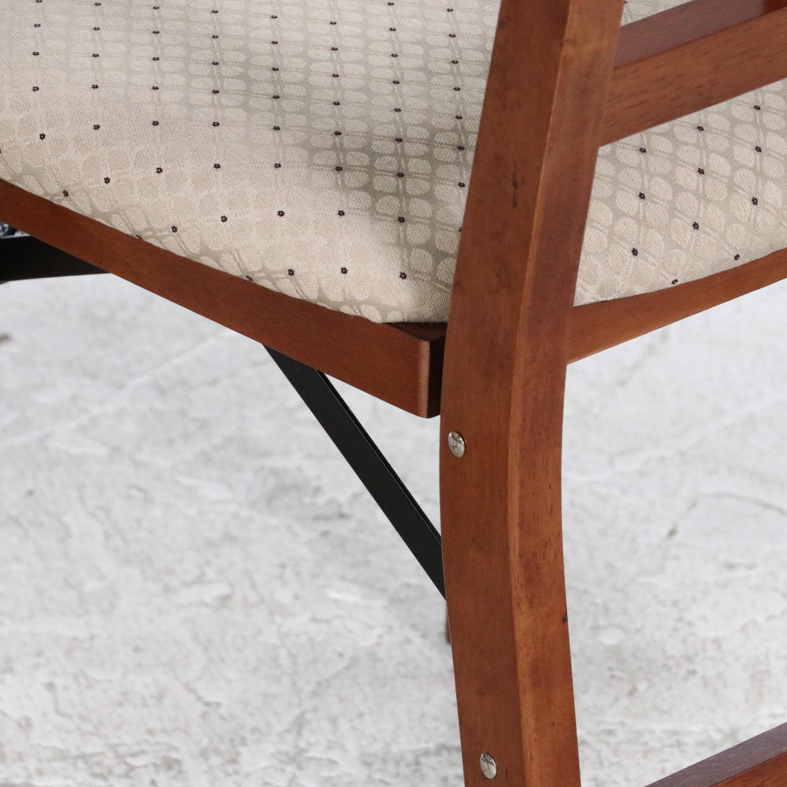 Pair of Stakmore Cherry-Stained Wood Folding Chairs