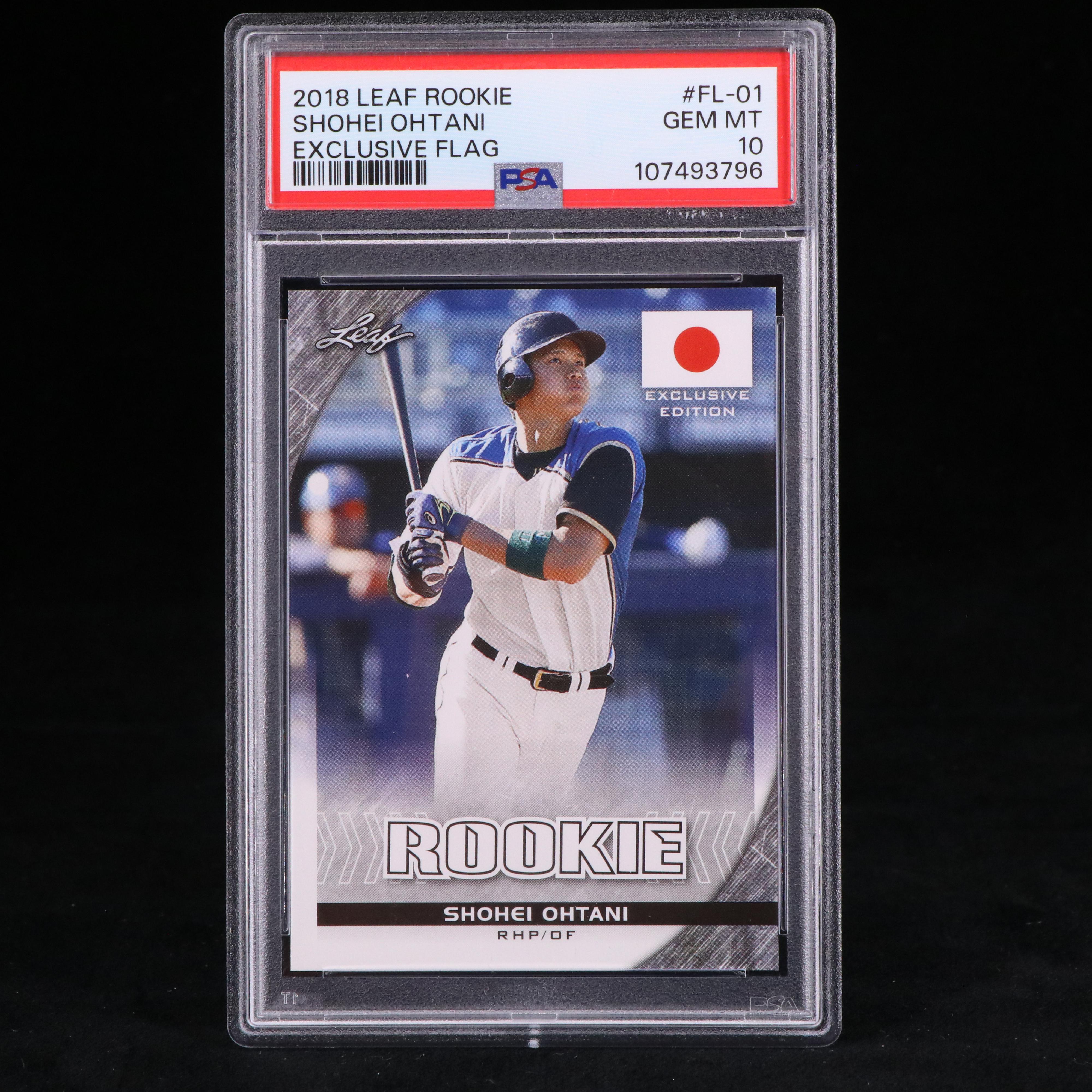 2018 Leaf Shohei Ohtani Exclusive Flag Rookie Baseball Card Graded PSA 10