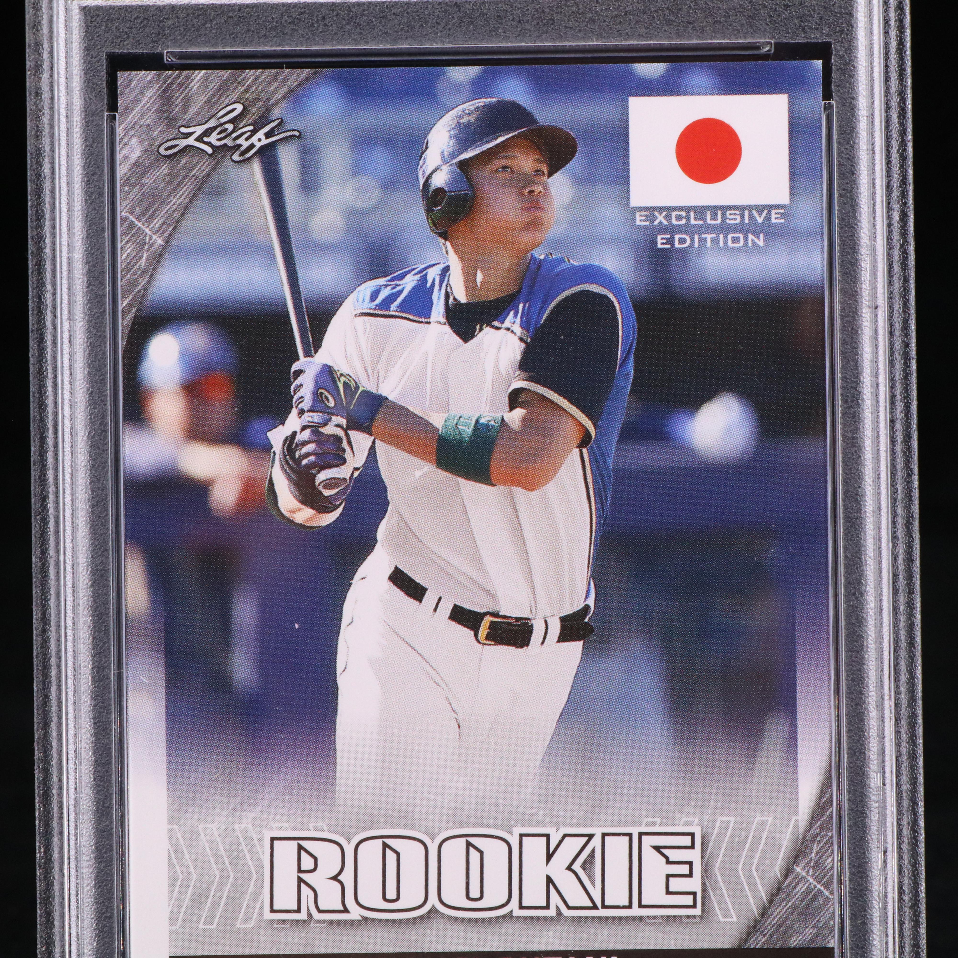 2018 Leaf Shohei Ohtani Exclusive Flag Rookie Baseball Card Graded PSA 10