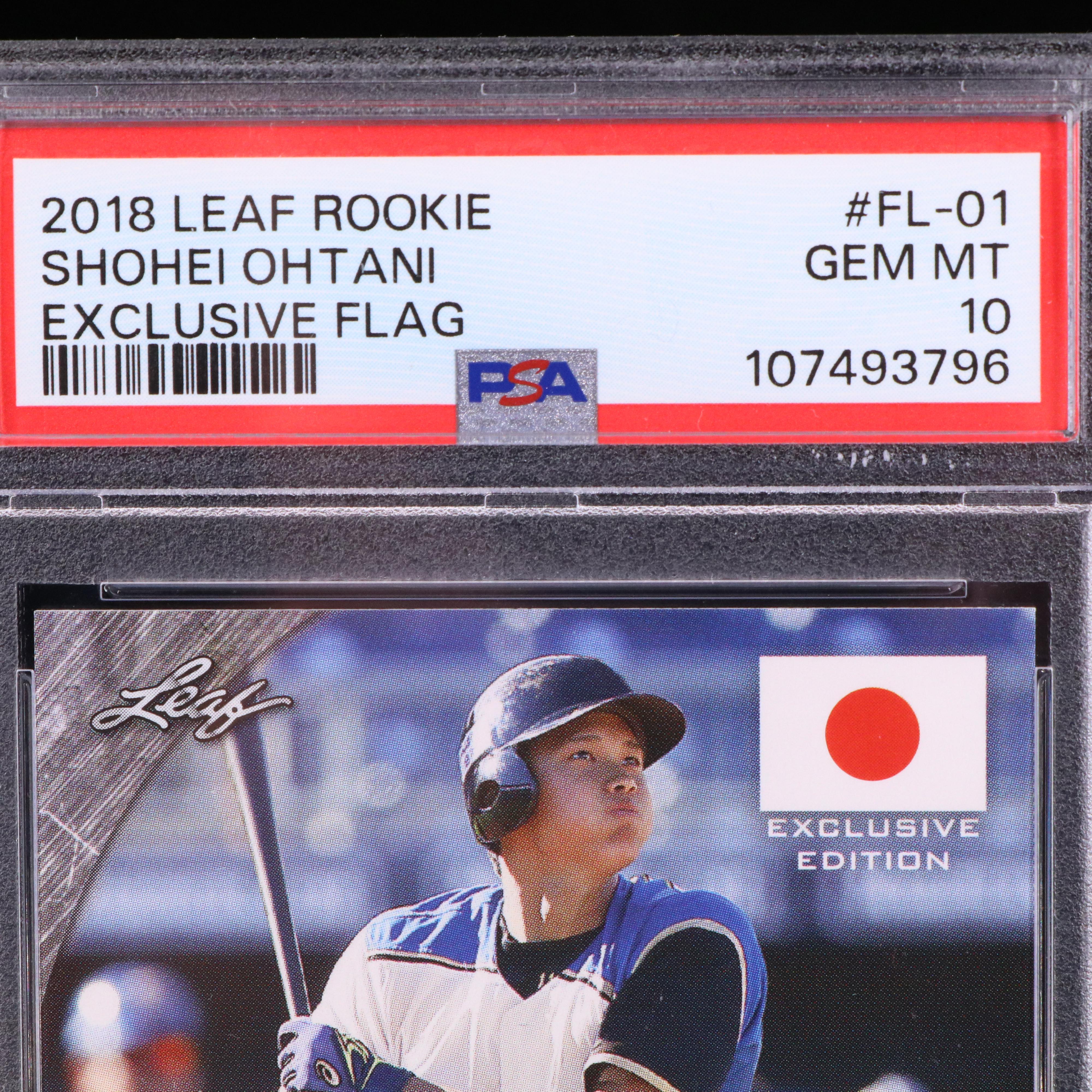 2018 Leaf Shohei Ohtani Exclusive Flag Rookie Baseball Card Graded PSA 10