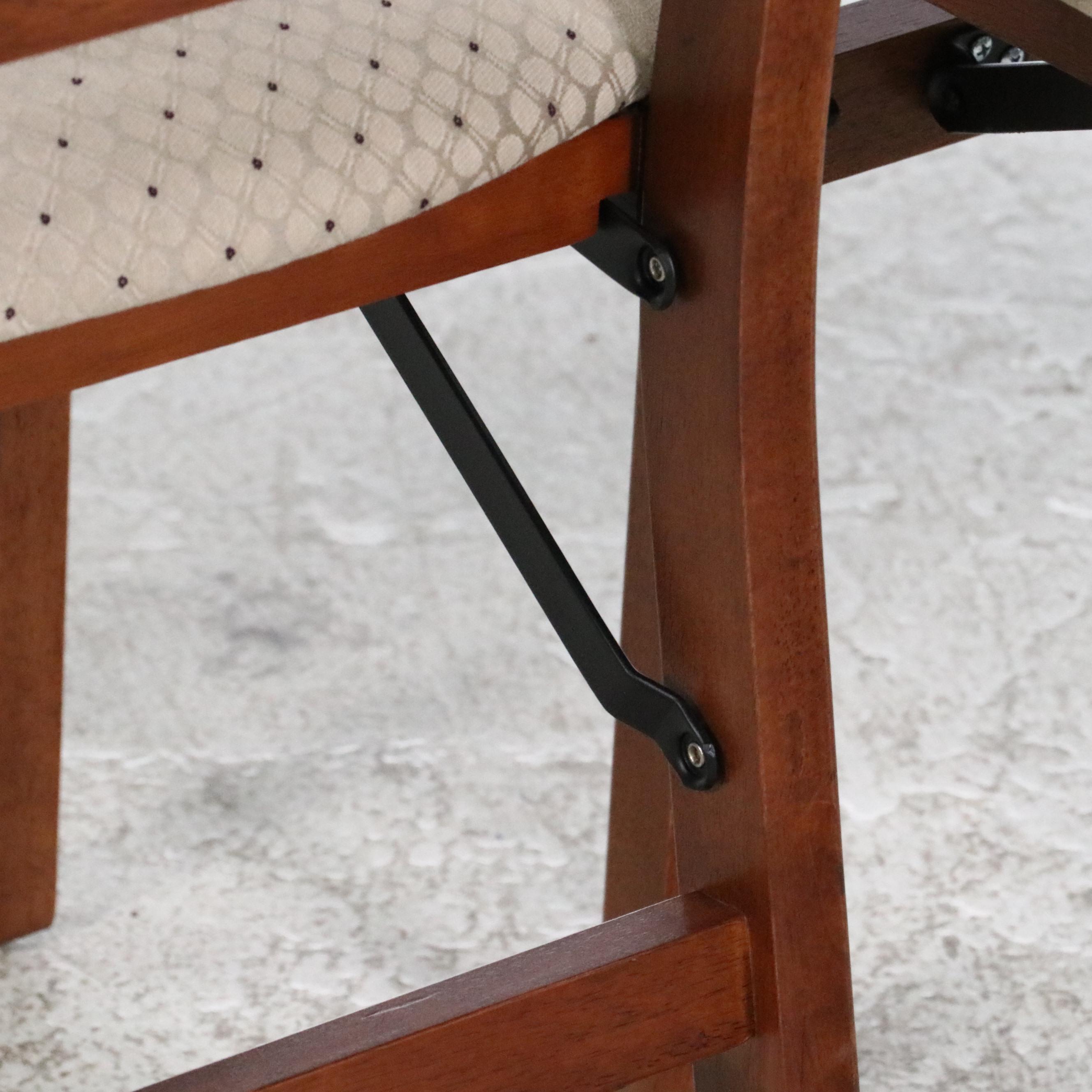 Pair of Stakmore Cherry-Stained Wood Folding Chairs