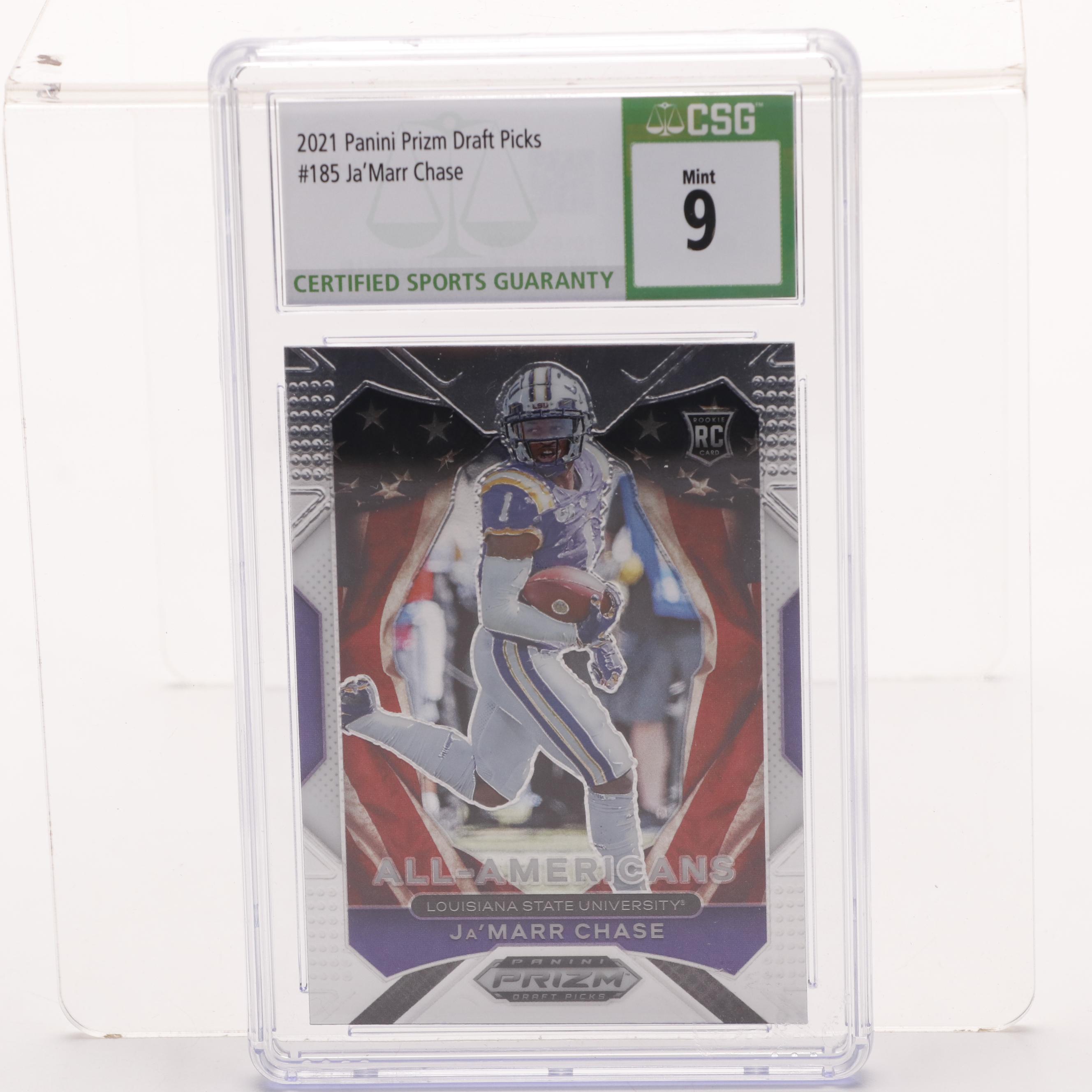 Prizm and Other Football Cards with Chase, Parsons, and Smith Graded Rookies