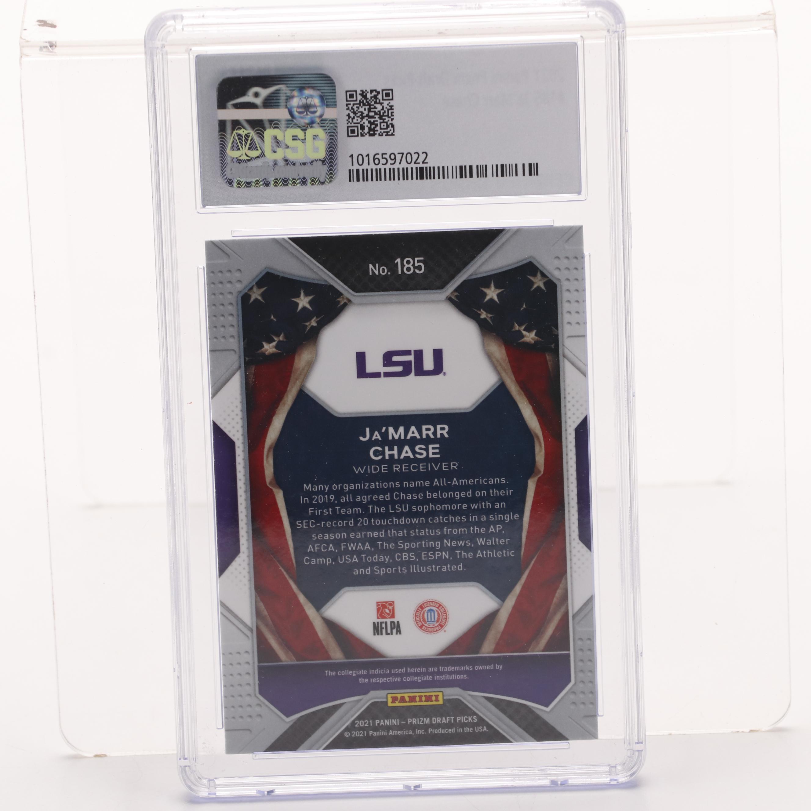 Prizm and Other Football Cards with Chase, Parsons, and Smith Graded Rookies