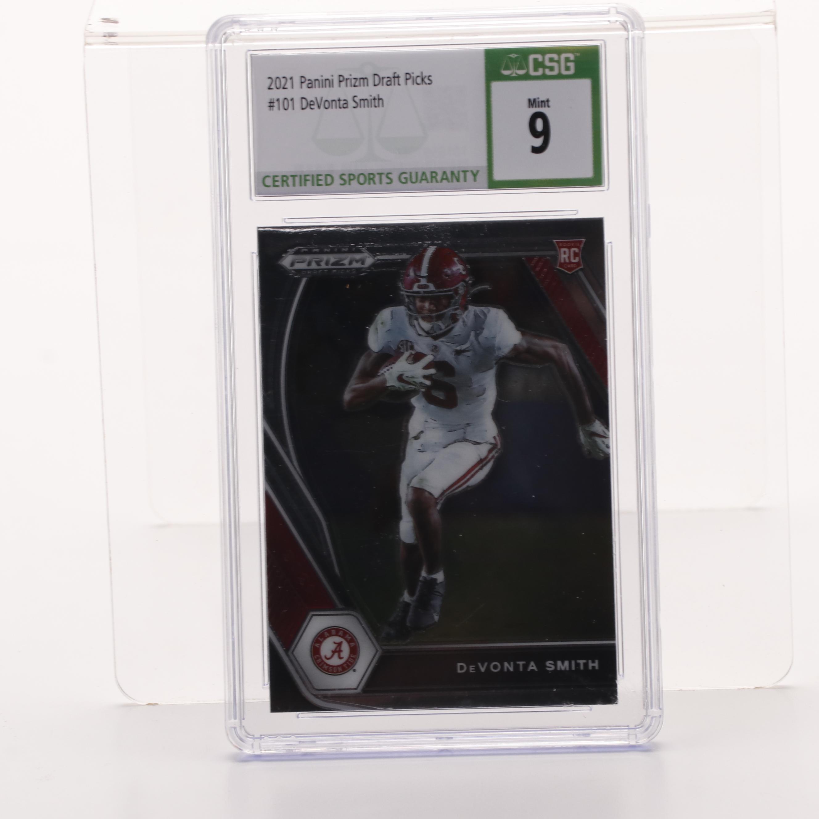 Prizm and Other Football Cards with Chase, Parsons, and Smith Graded Rookies