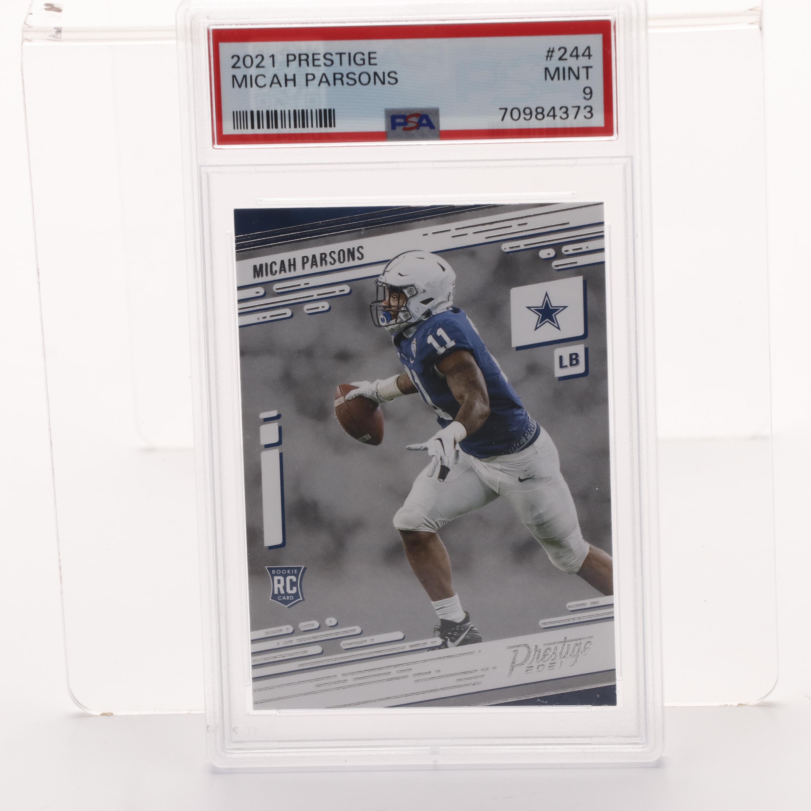 Prizm and Other Football Cards with Chase, Parsons, and Smith Graded Rookies